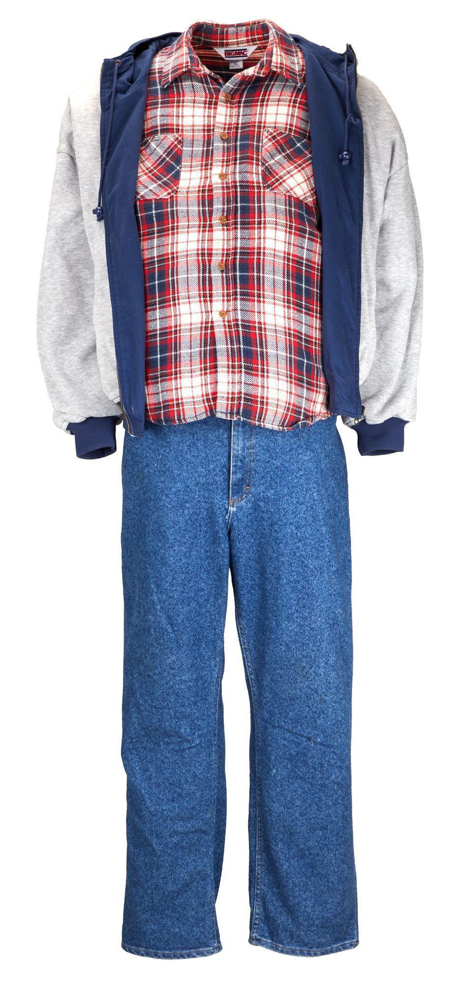 a flannel shirt gray hoodie and jeans ensemble