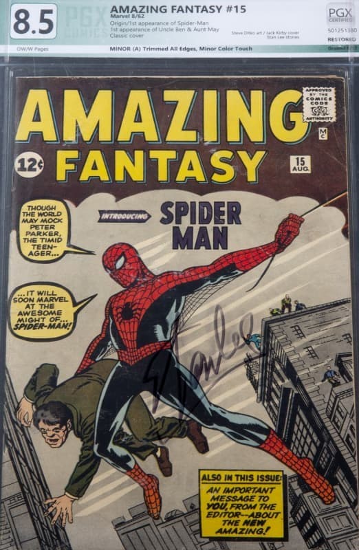 STAN LEE SIGNED AMAZING FANTASY #15 STAN LEE SIGNED AMAZING FANTASY #15