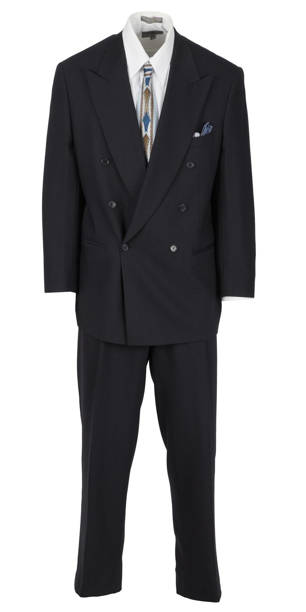 a black suit with white dress shirt