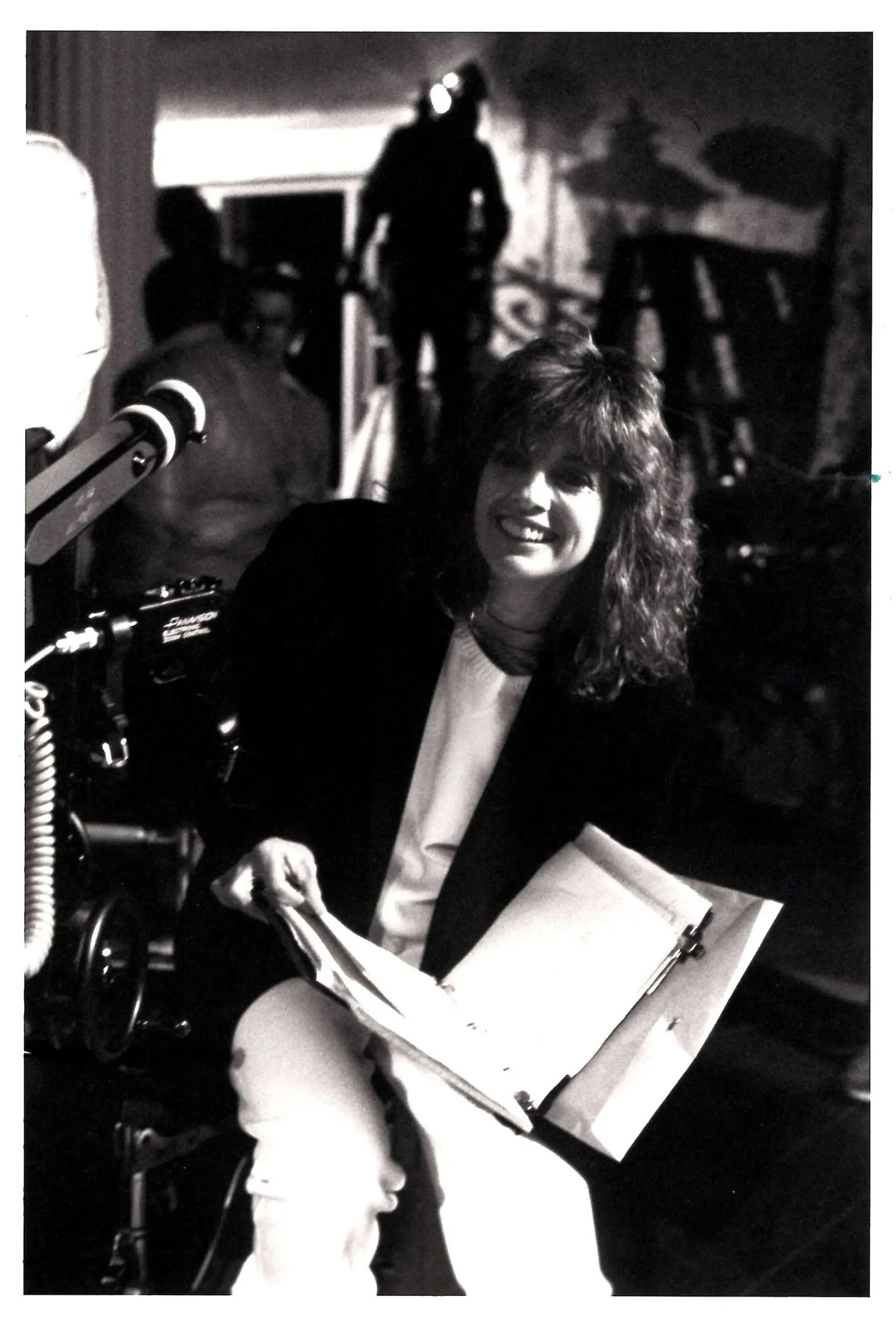 Lot #67  Linda Gray 1980s “Dallas” Director Chair from Set with Photo
