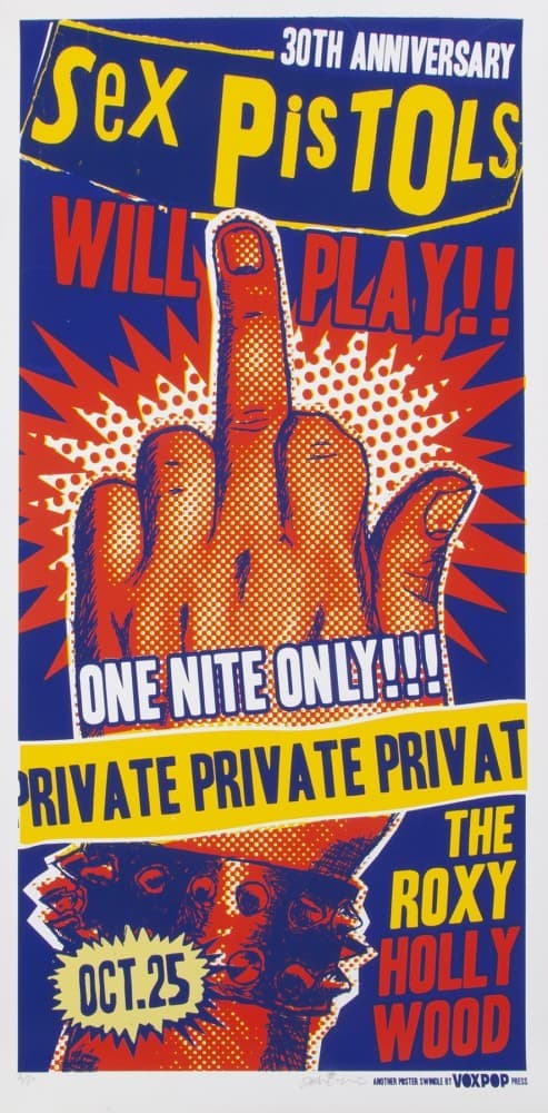 THE SEX PISTOLS SIGNED AND INSCRIBED SKATEBOARD DECKS WITH POSTER