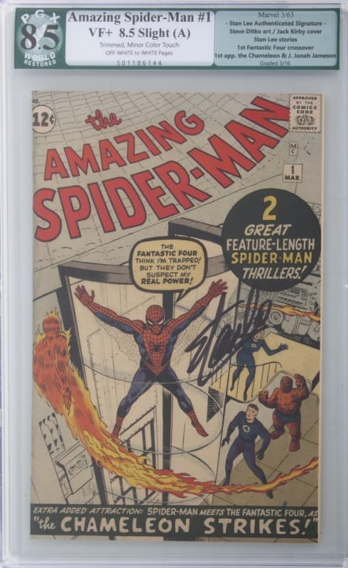 STAN LEE SIGNED AMAZING SPIDER-MAN #1
STAN LEE SIGNED AMAZING SPIDER-MAN #1