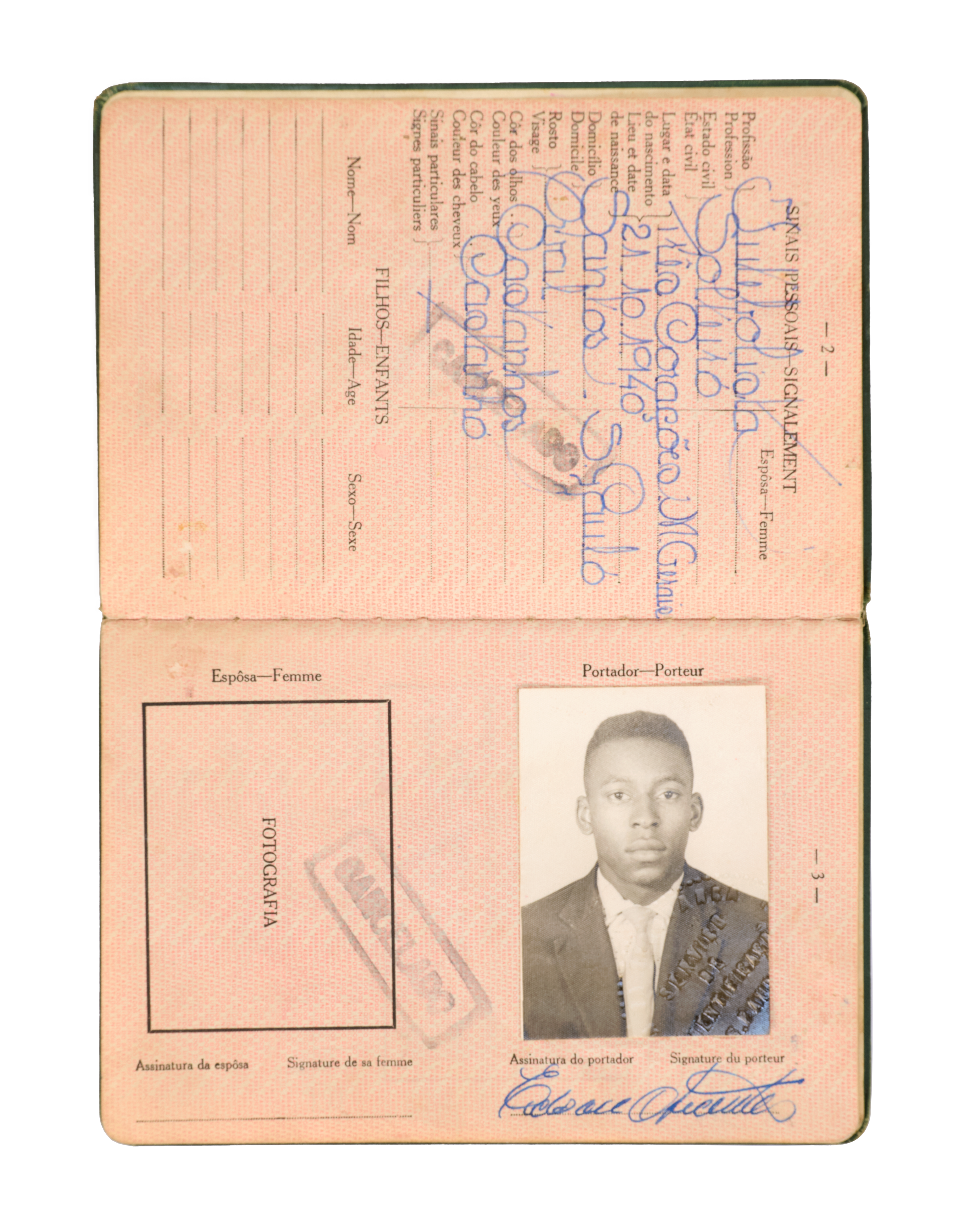 Pele | 1960-1962 Brazil Passport Pele | 1960-1962 Brazil Passport