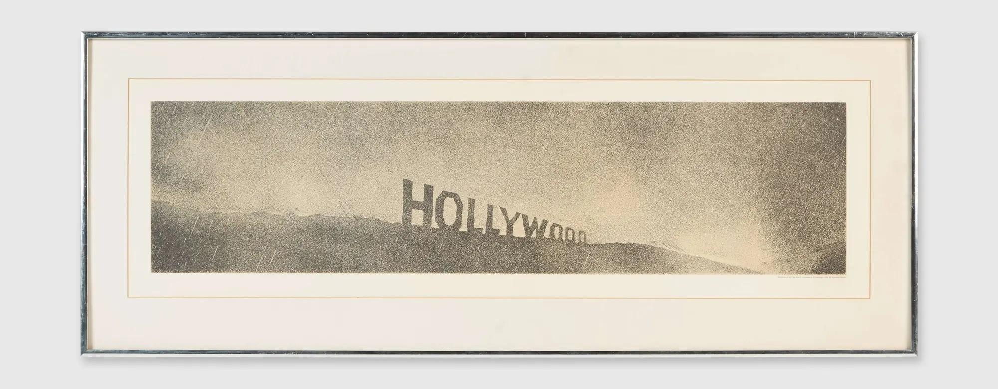 Lot #14  Roberta Flack Ed Ruscha “Hollywood in the Rain” Print