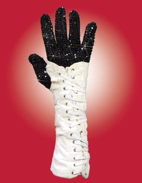 MICHAEL JACKSON BLACK GLOVE AND ARM BRACE
