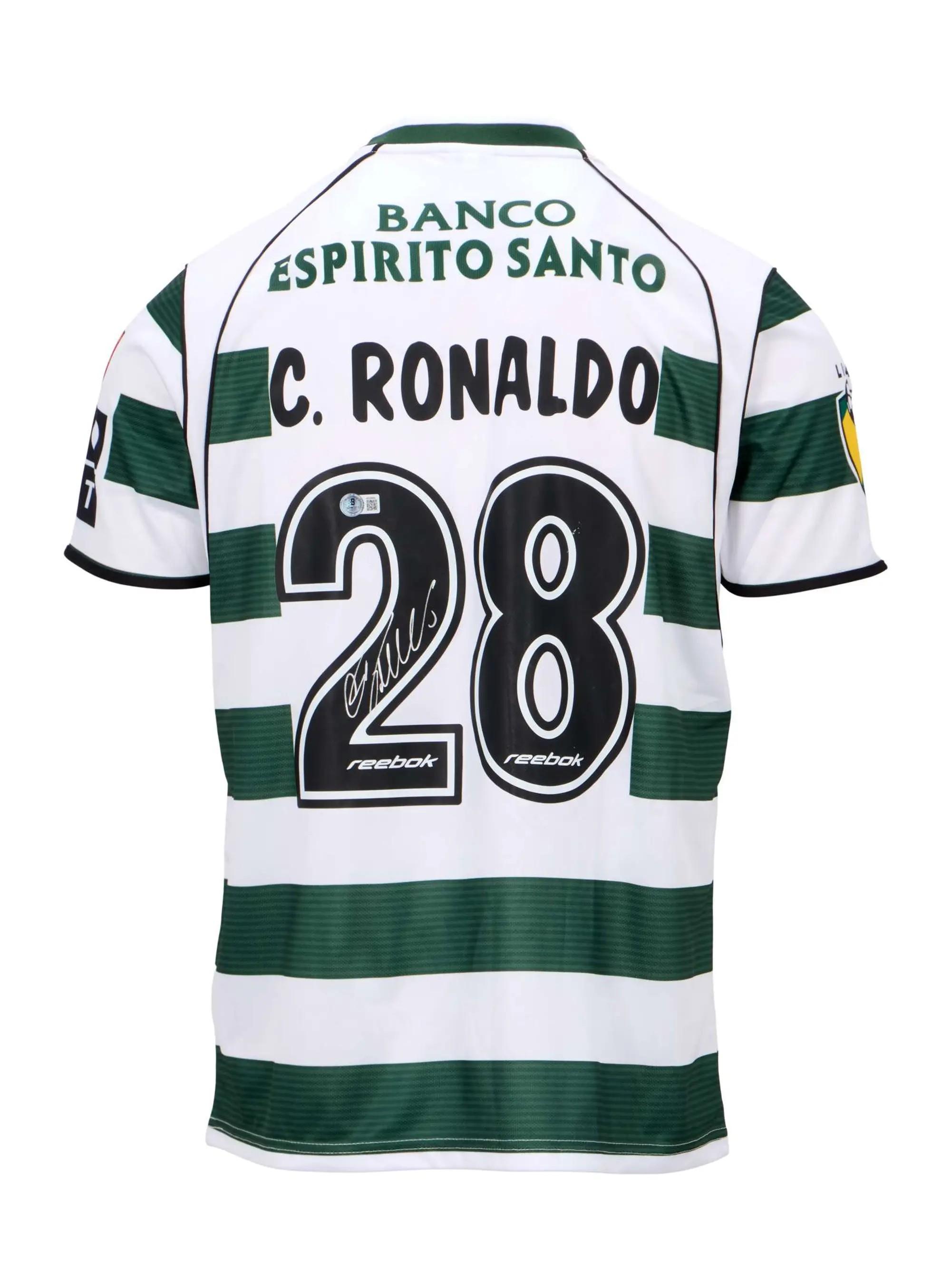 Lot #167  Cristiano Ronaldo Signed Portugal Commemorative Jersey (Beckett)