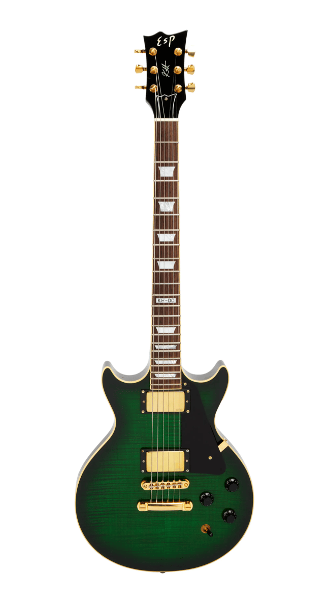 Lot #725. Kirk Hammett | 2013 ESP KH-DC Double Cutaway Electric Guitar, Green Burst Lot #725 Kirk Hammett 2013 ESP KH-DC Double Cutaway Electric Guitar, Green Burst