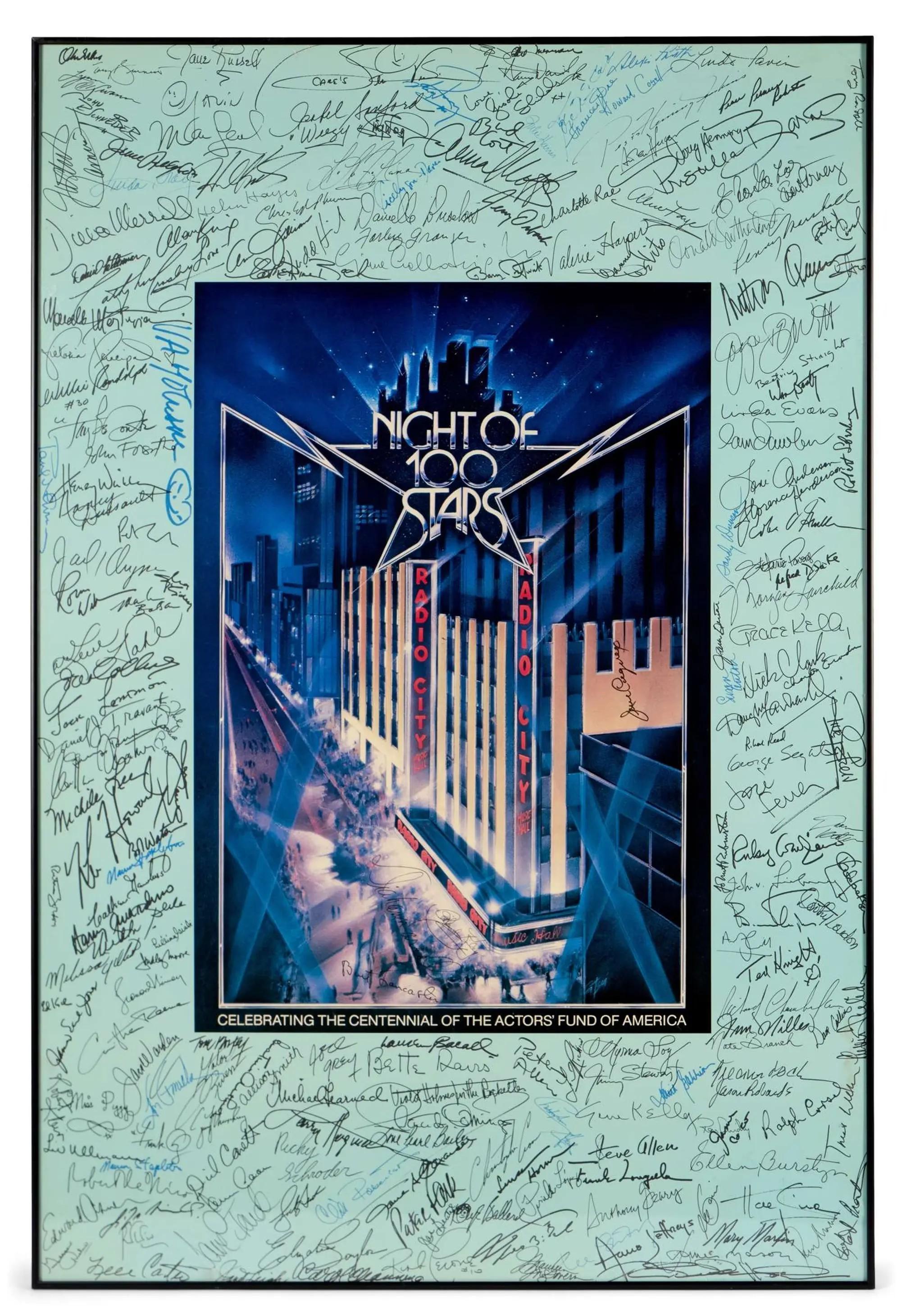 Lot #168  Loni Anderson 1982 “Night of 100 Stars” Poster