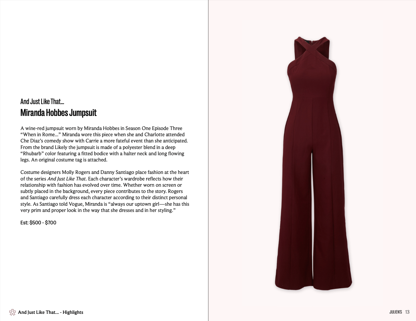 miranda hobbes jumpsuit