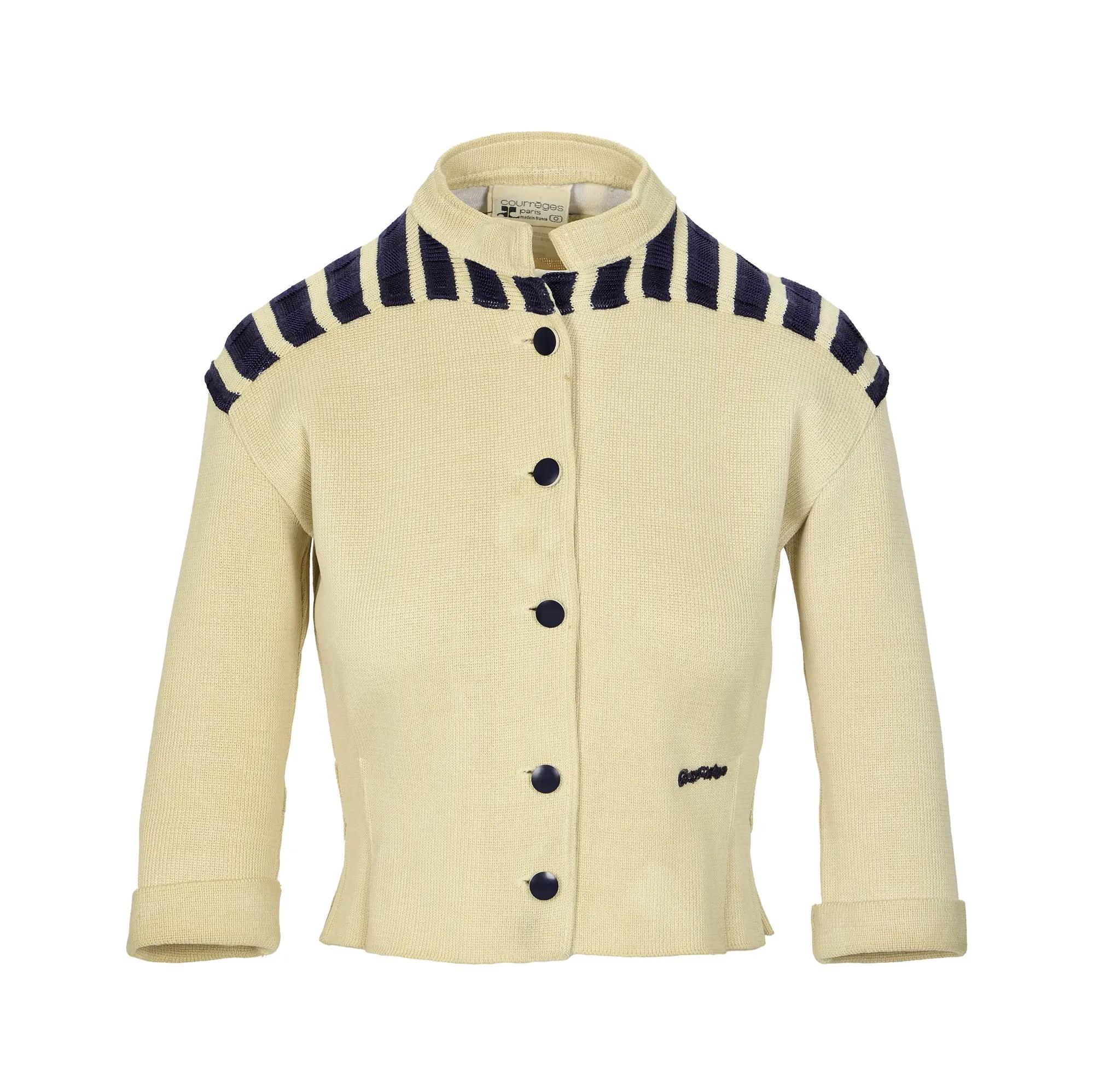 Lot #818. Sabrina Carpenter | "Please, Please, Please ft. Dolly Parton" Music Video-Worn Courreges Cardigan Lot #818 Sabrina Carpenter "Please, Please, Please ft. Dolly Parton" Music Video-Worn Courreges Cardigan