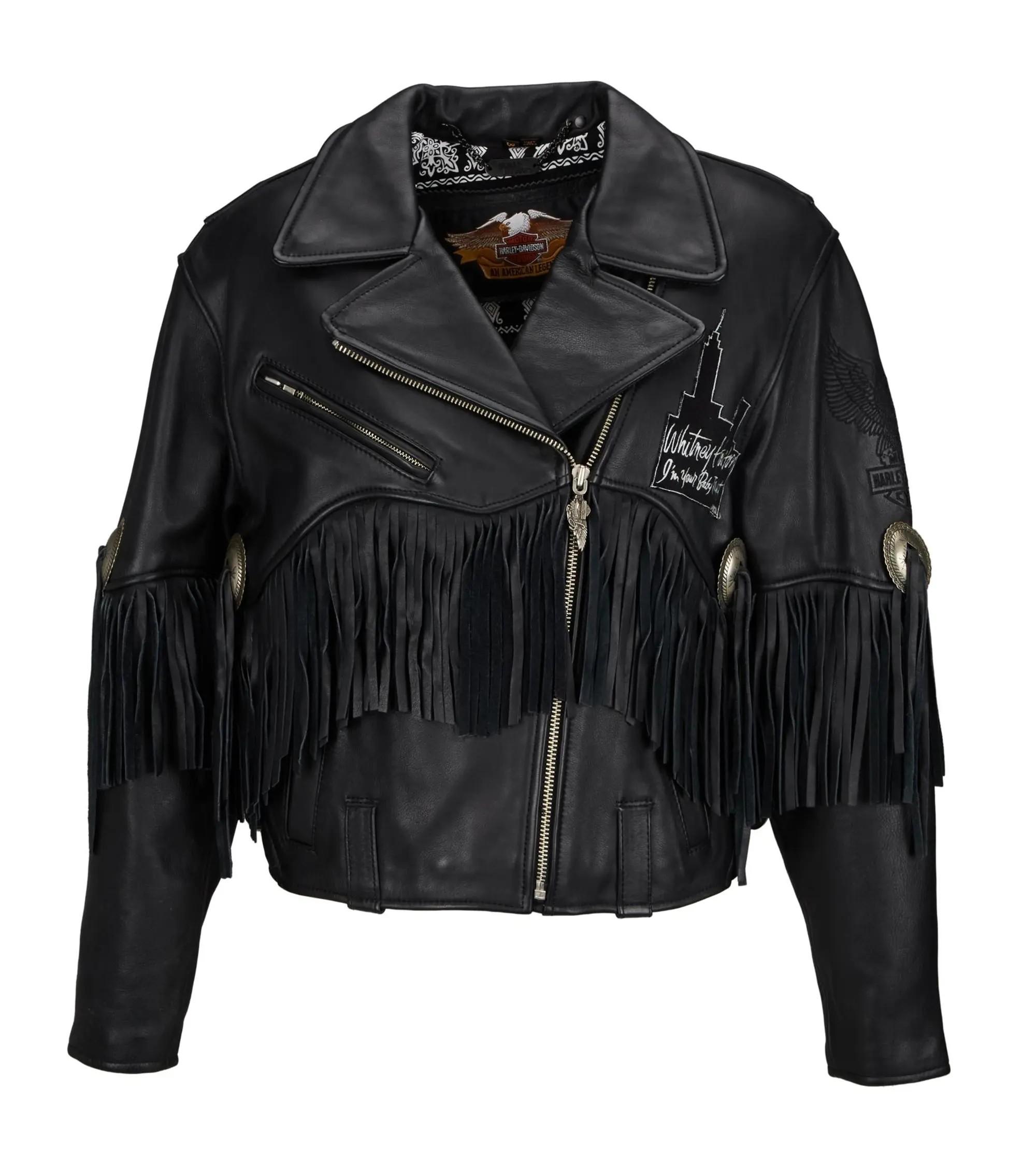 a black leather jacket