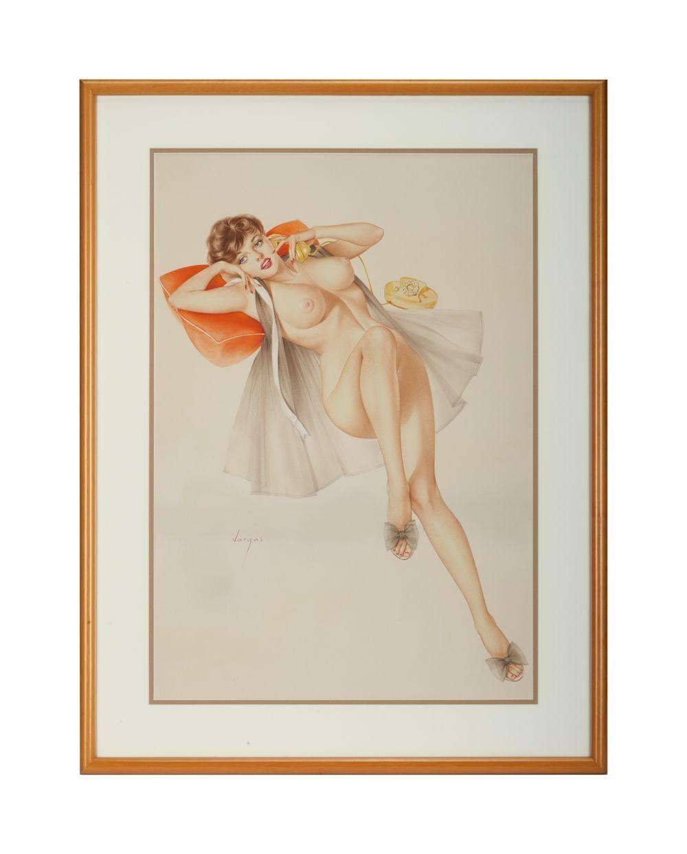 a watercolor painting of a woman laying down
