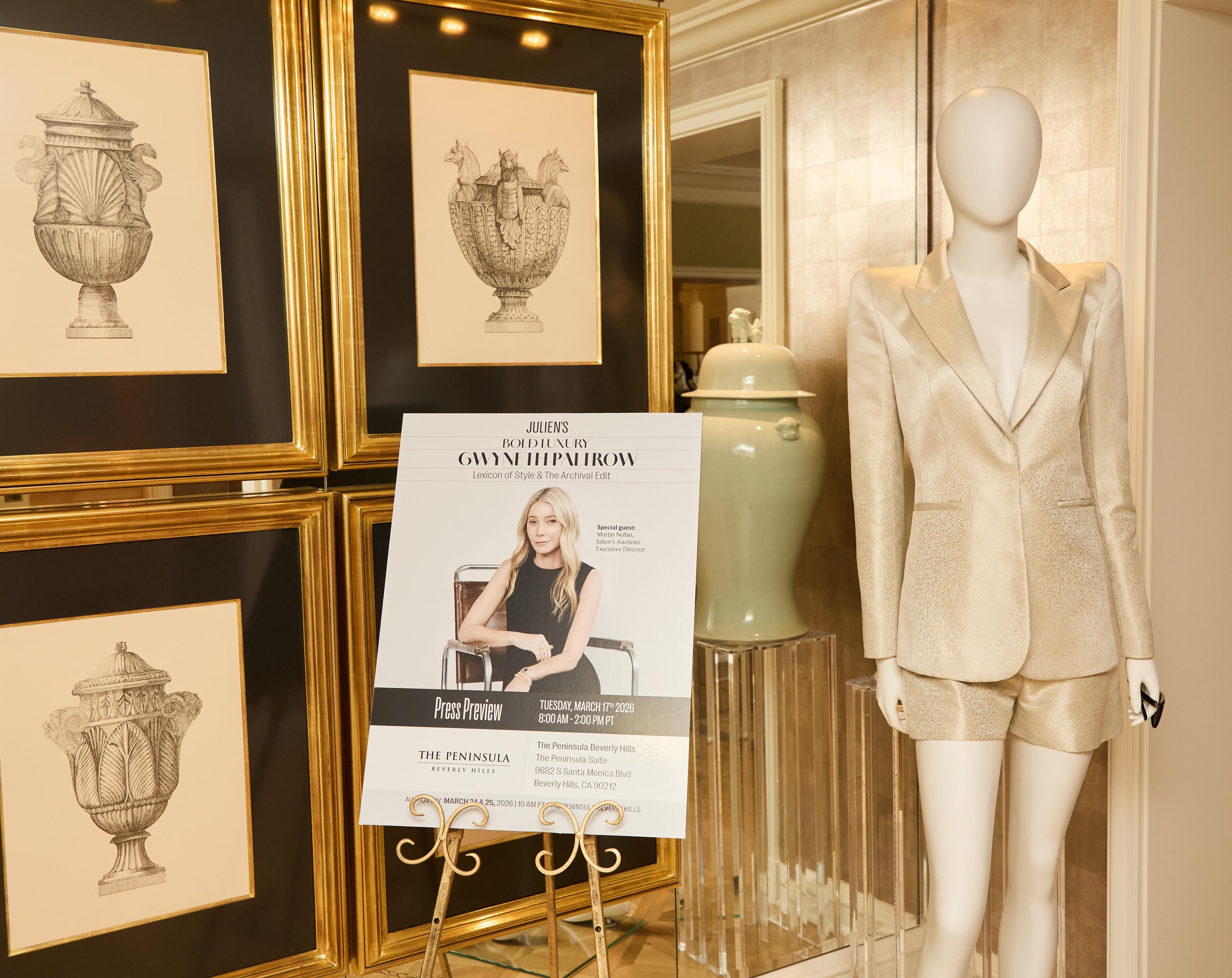 a promotional poster for the gwyneth paltrow auction