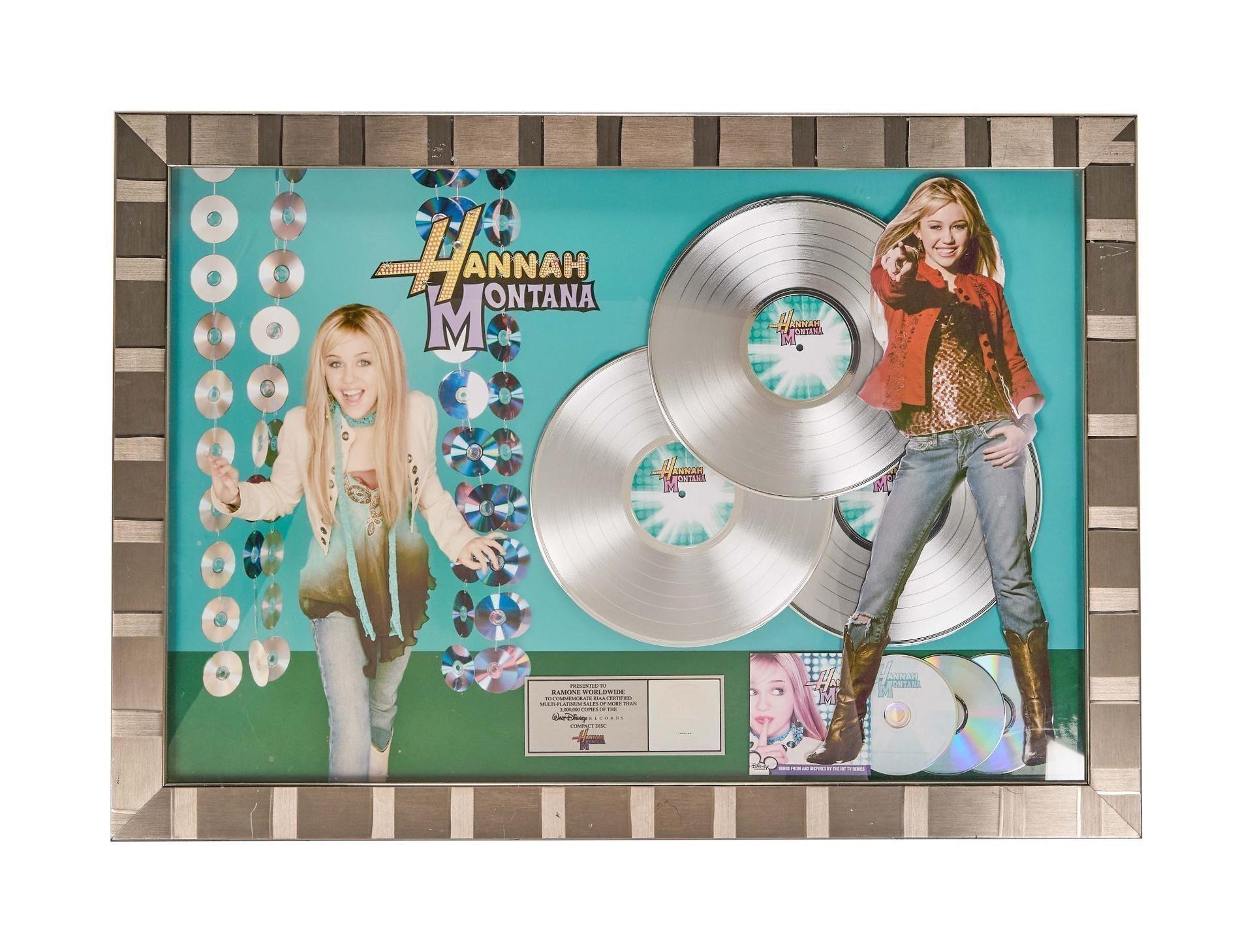 Miley Cyrus "Hannah Montana" RIAA "Multi-Platinum" Record Award