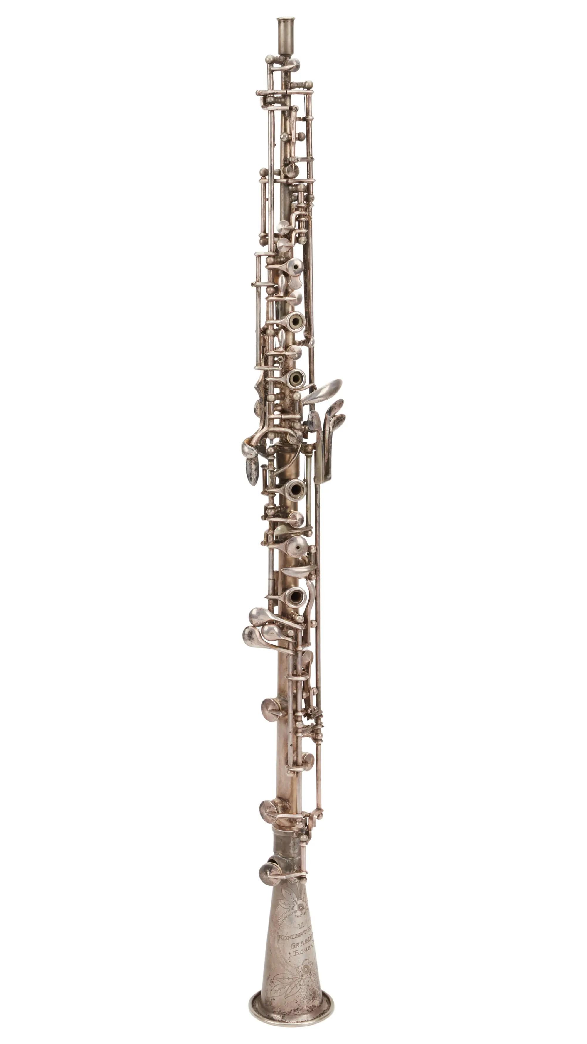 Lot #63. Florian Schneider | 1920s-1930s V. Kohlert Sons Metal Oboe Lot #63 Florian Schneider 1920s-1930s V. Kohlert Sons Metal Oboe