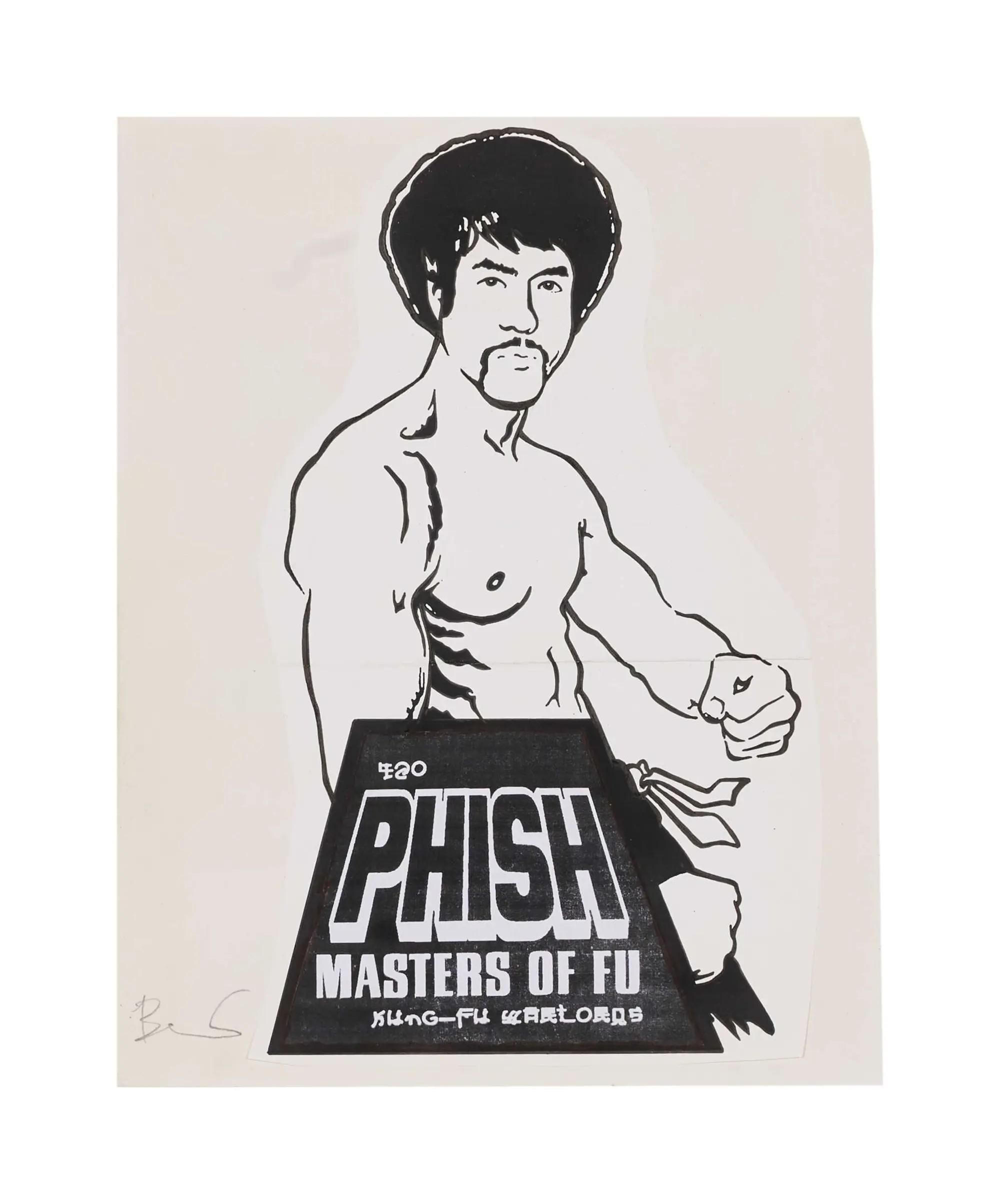 Lot #308  Phish 1997 Artist Signed Original Ames Bros “Phish Destroys America” Thomas and Mack Center Las Vegas Artwork