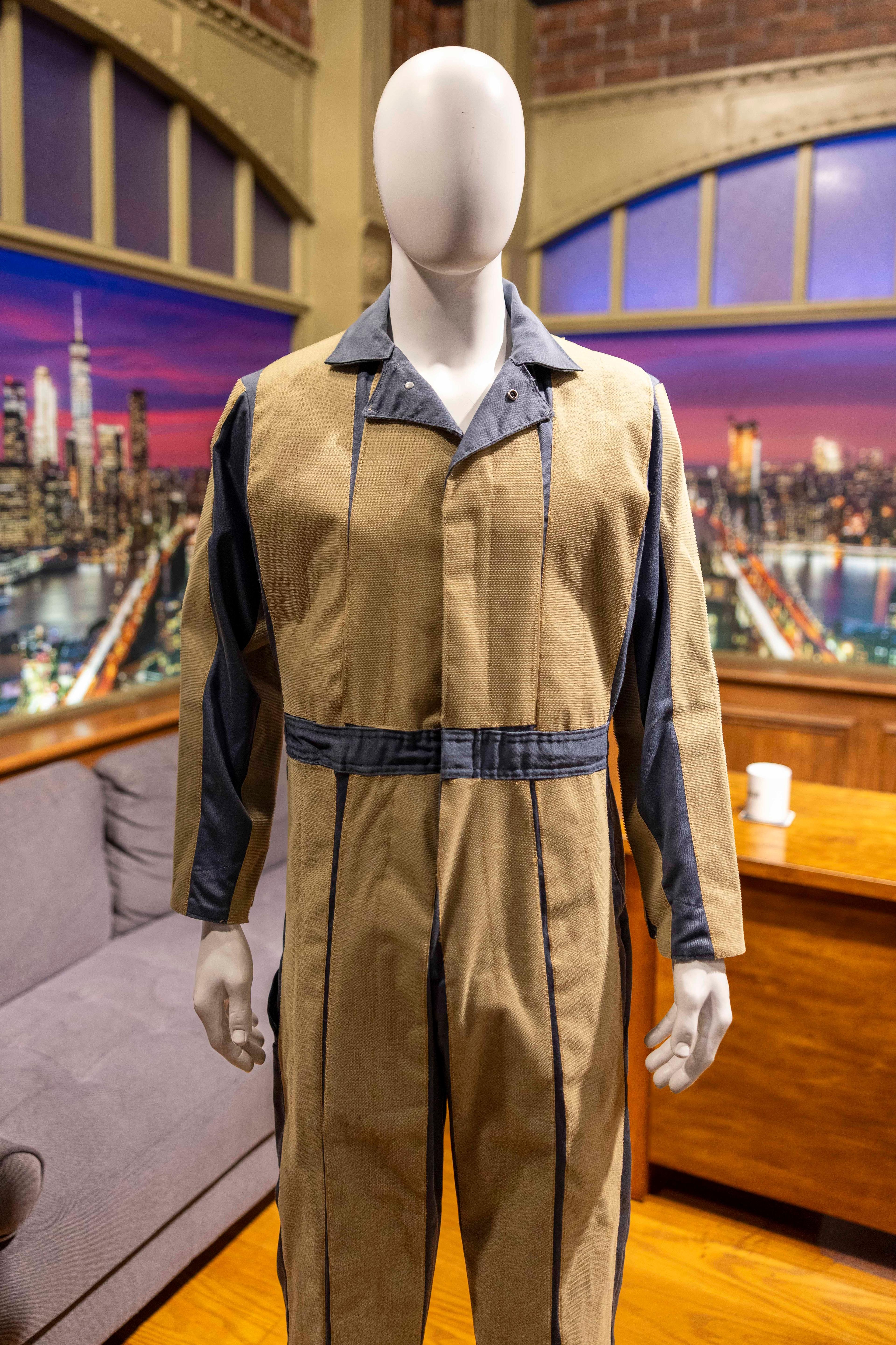 a mannequin wearing a velcro suit