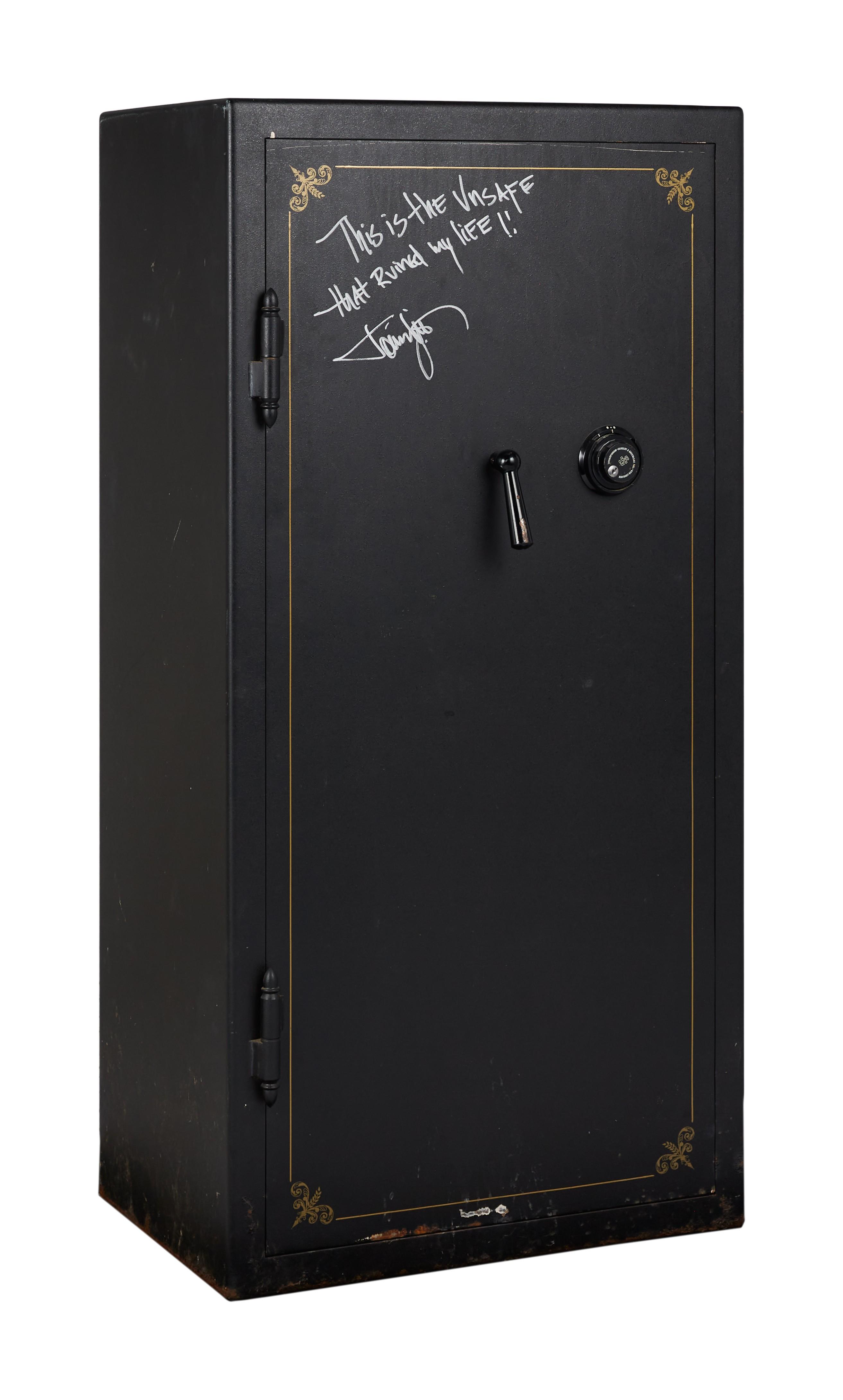 a safe signed by tommy lee of motley crue