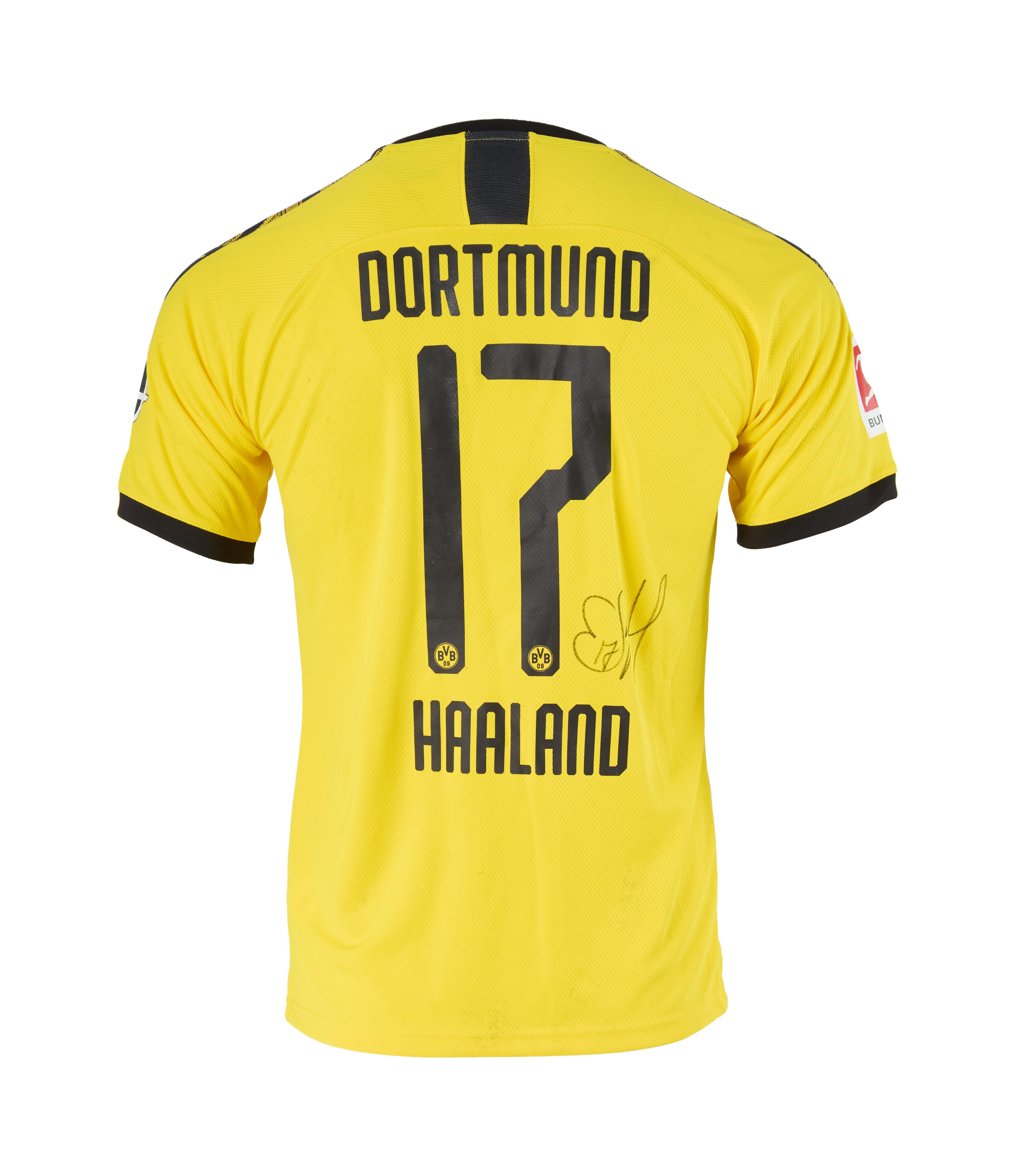 Erling Haaland | Match-Worn and Signed 2020 Borussia Dortmund Jersey Erling Haaland | Match-Worn and Signed 2020 Borussia Dortmund Jersey