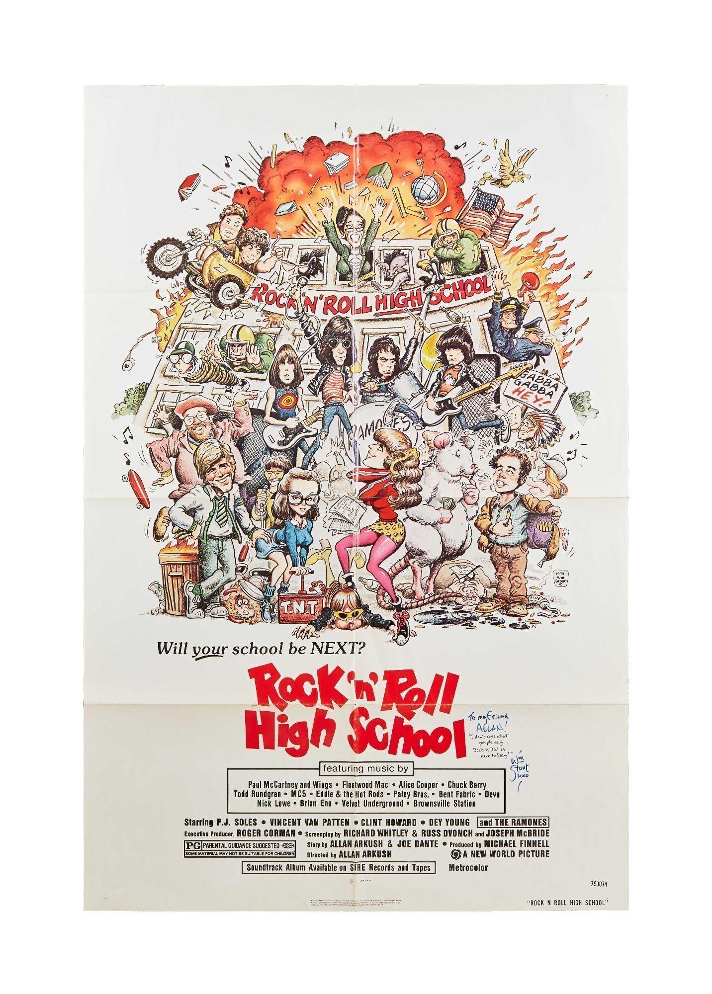 a movie poster for rock n roll high school