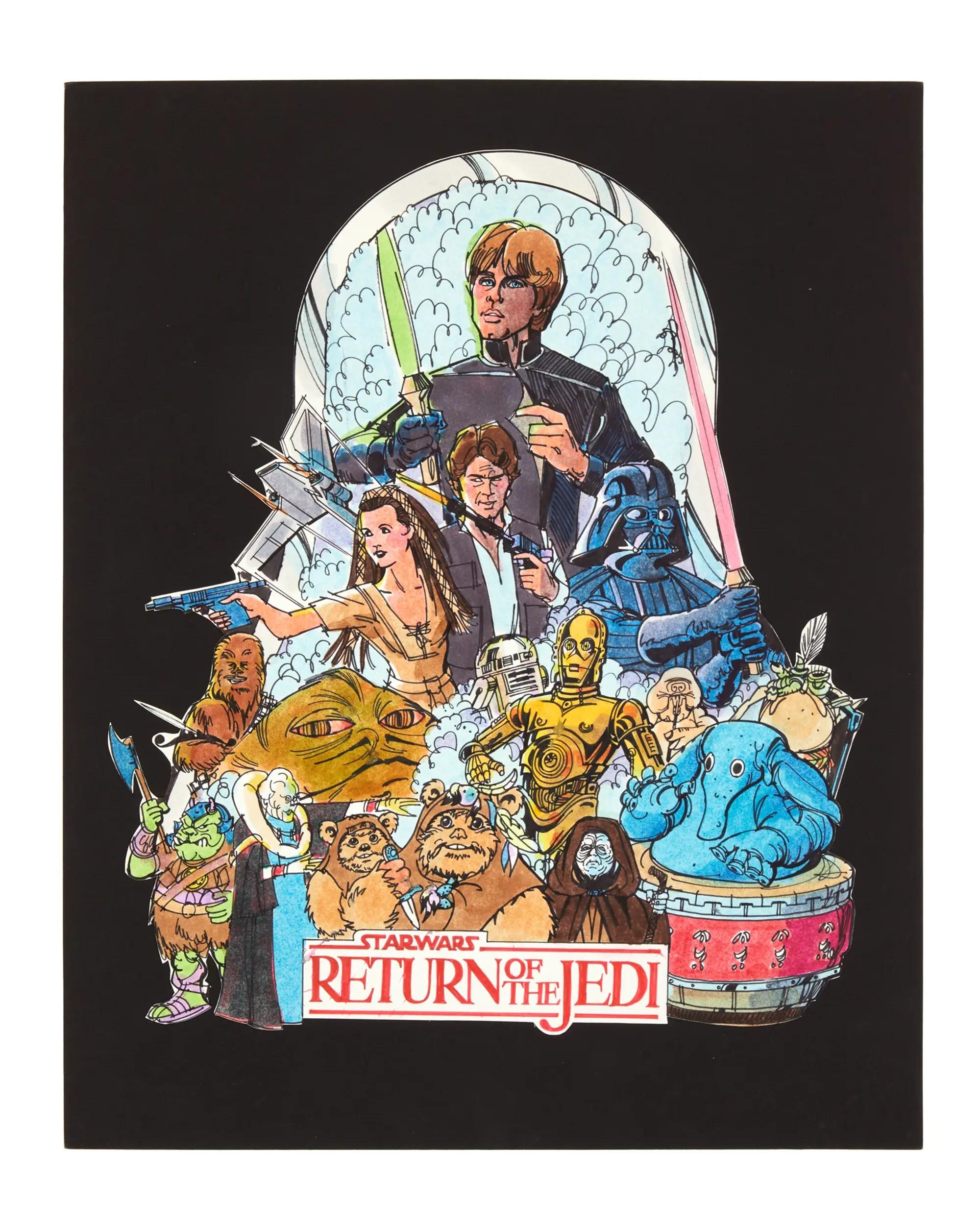 Lot #137. Star Wars: Return of the Jedi | Early Poster Design Original Artwork Early Poster Design Original Artwork