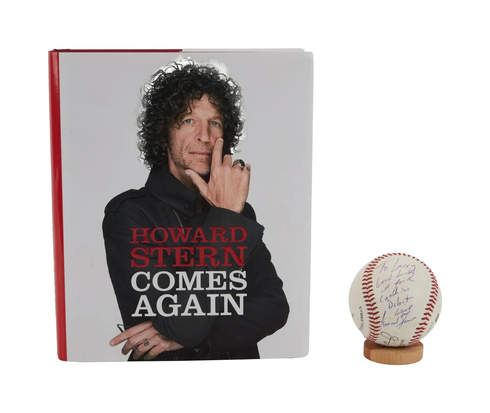 Lot #141. Larry King | 2000s Howard Stern Signed Baseball Lot #141 Larry King 2000s Howard Stern Signed Baseball