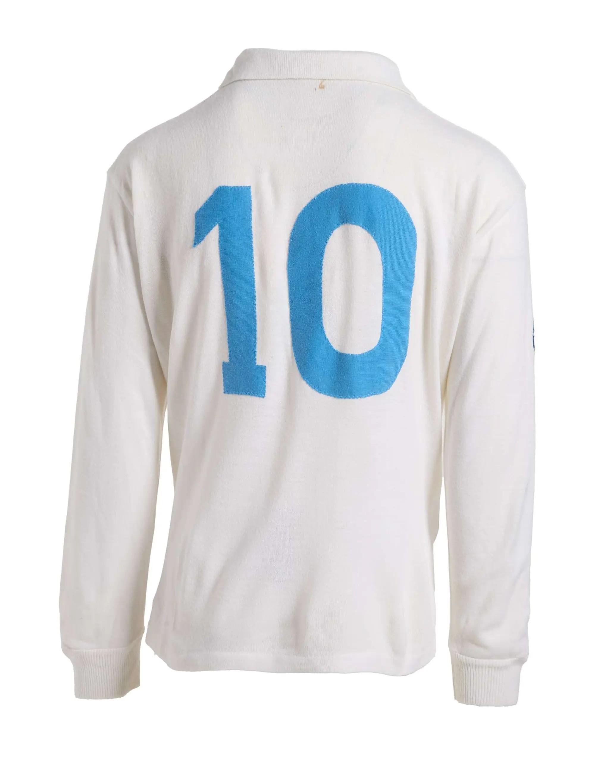 Lot #78  Diego Maradona Match-Worn and Signed 1987-1988 Napoli Jersey (MEARS)