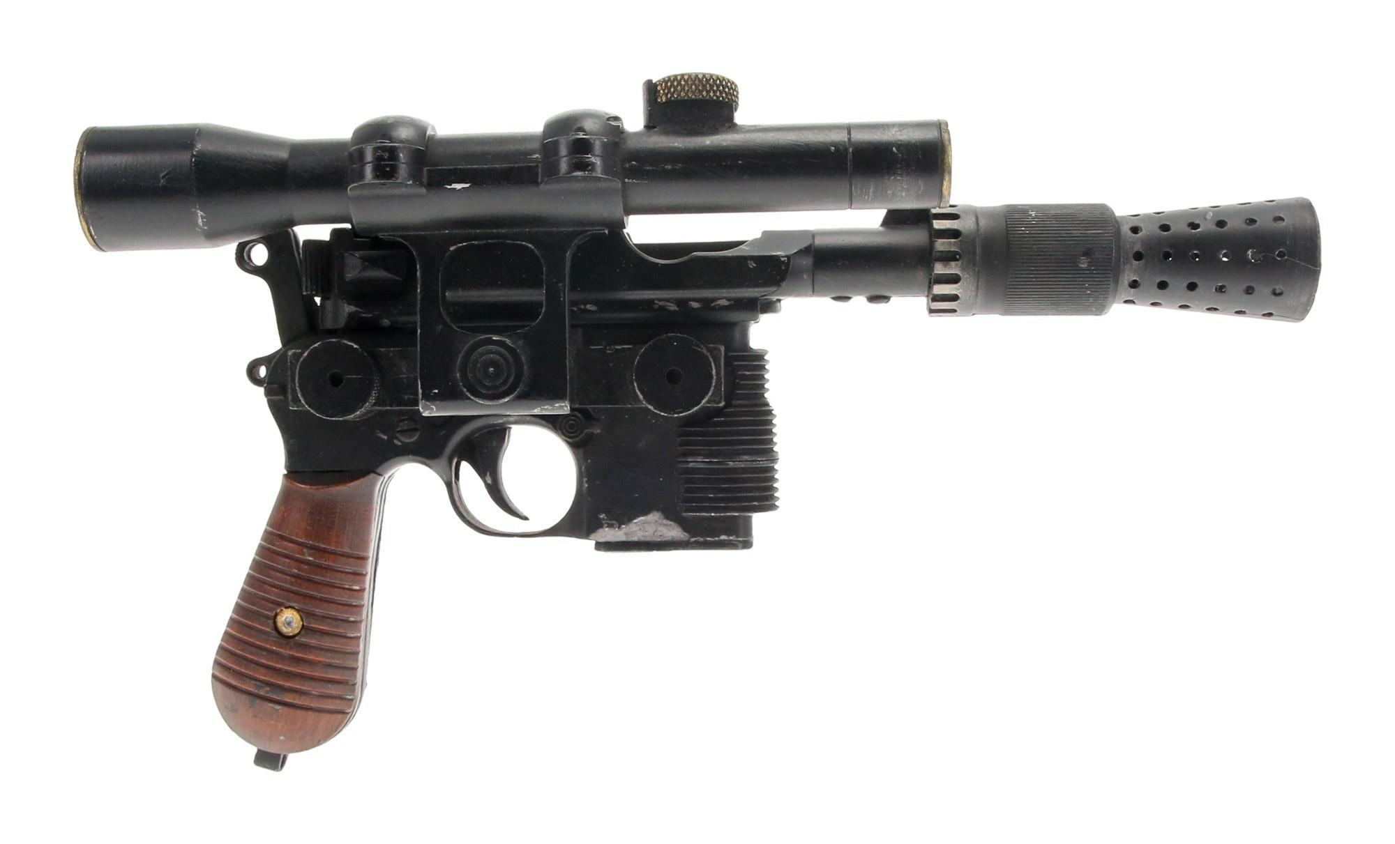 Han Solo's blaster weapon from the Star Wars films