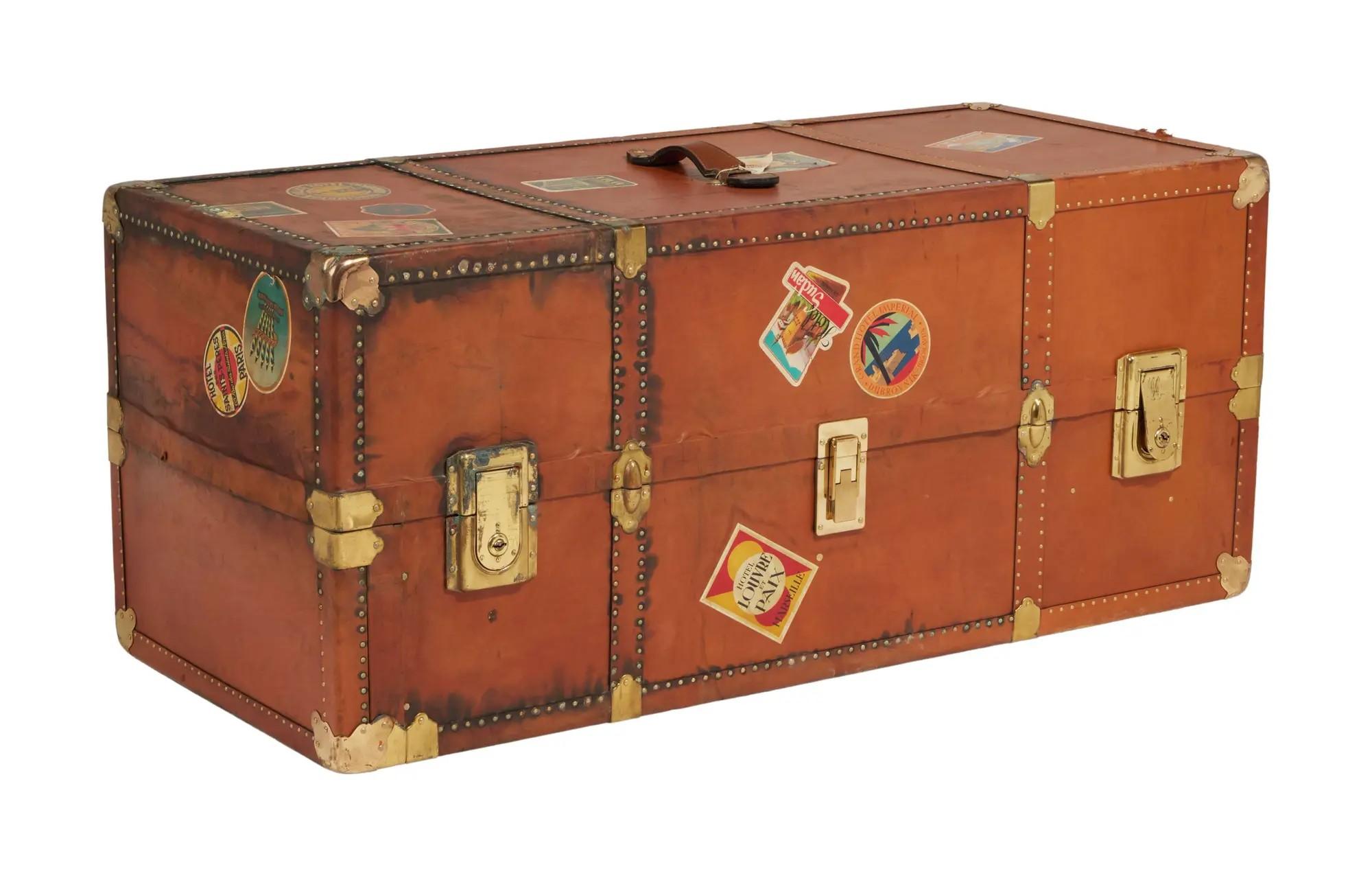 Whoopi Goldberg Vintage Leather Travel Trunk