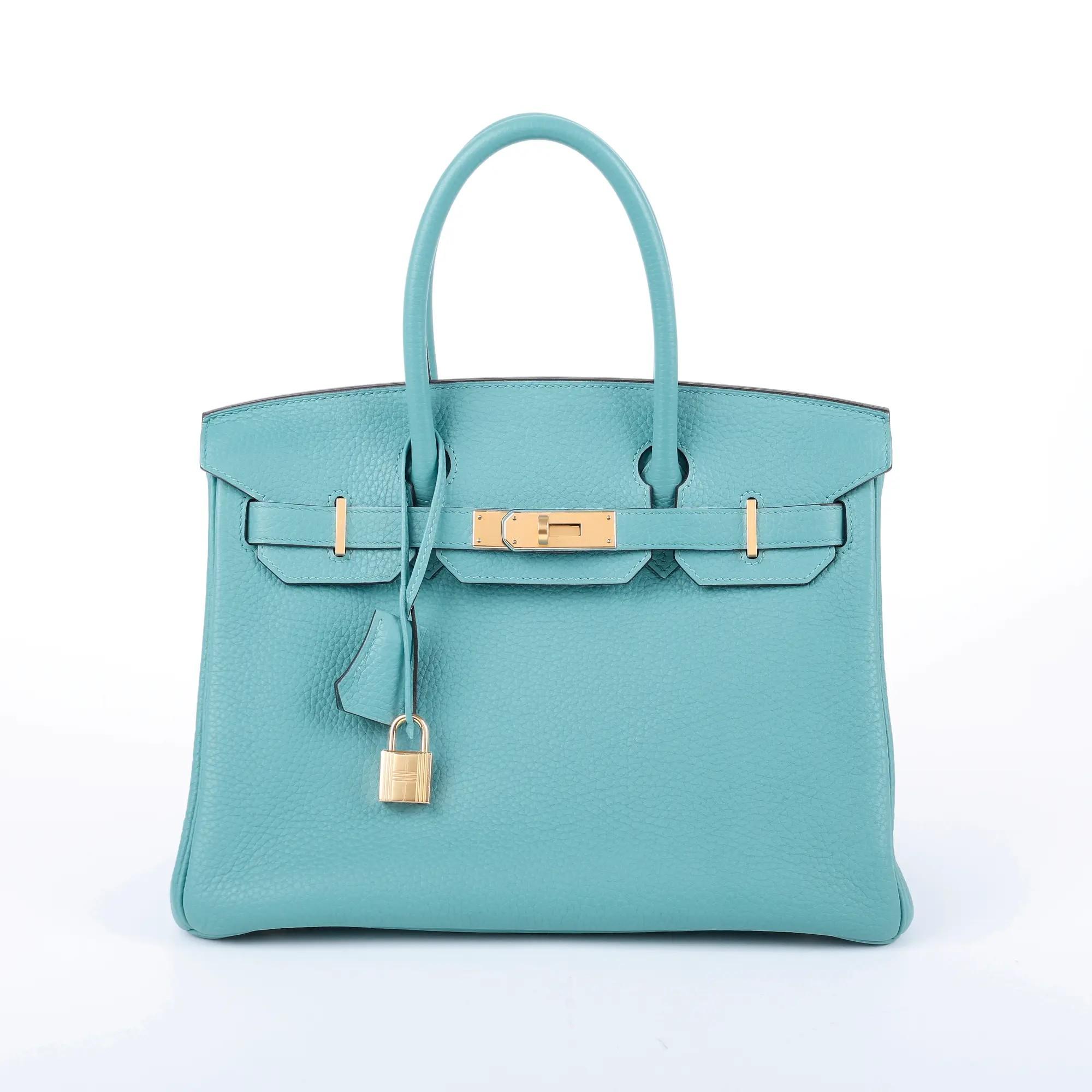 Hermès | 2015 Bleu Saint Cyr Clemence Birkin 30 CM (GHW)