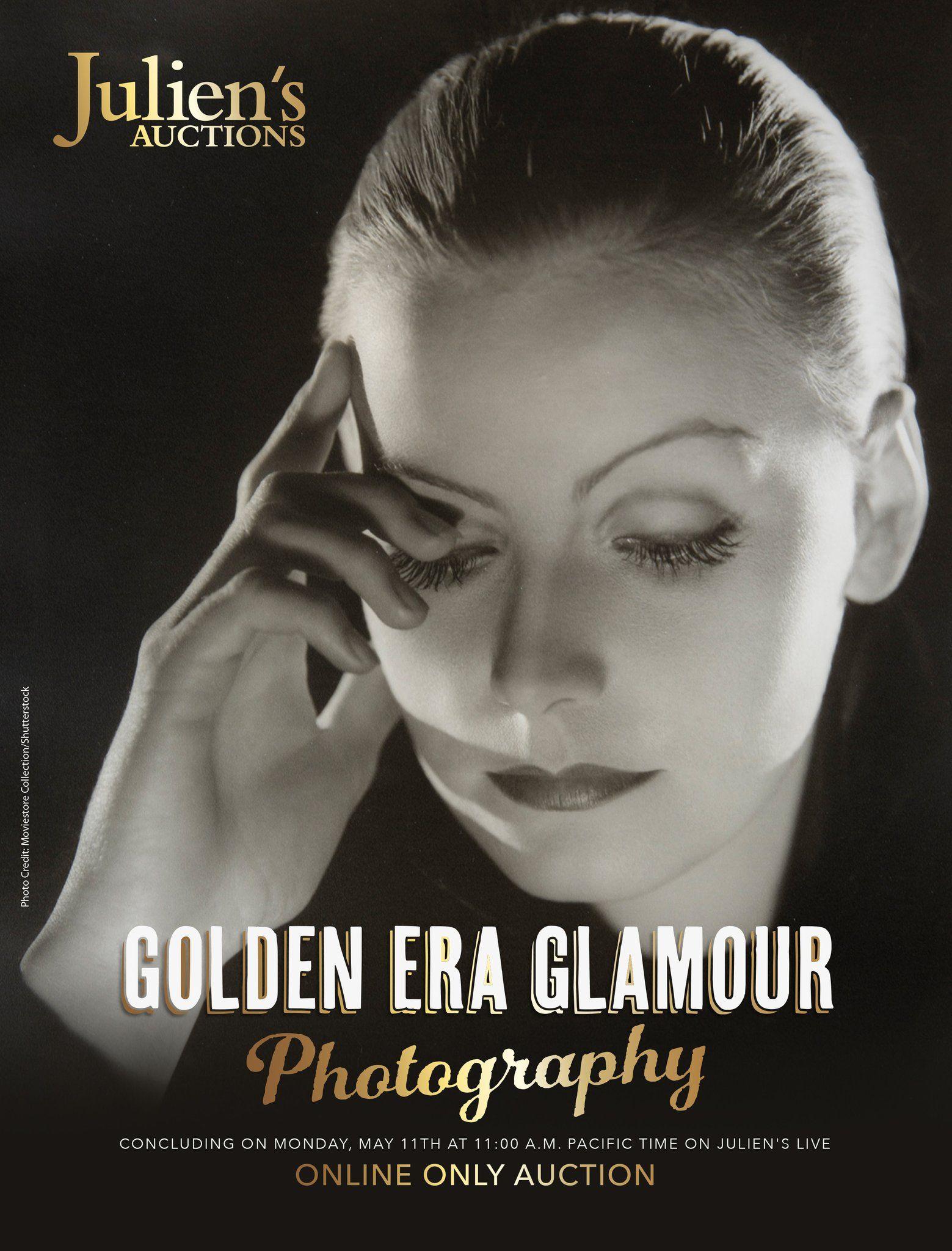 A poster for Julien's Auctions Golden Era Photography