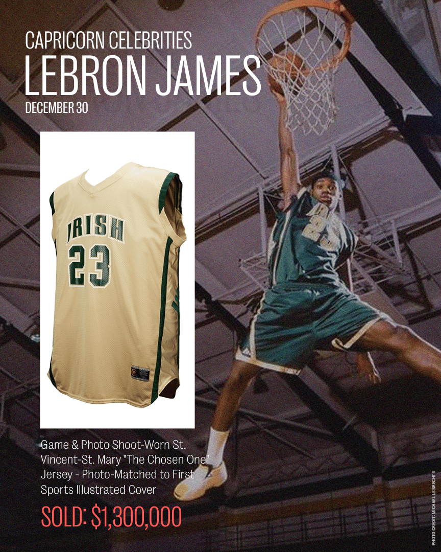 a poster for lebron james shows him dunking a basketball