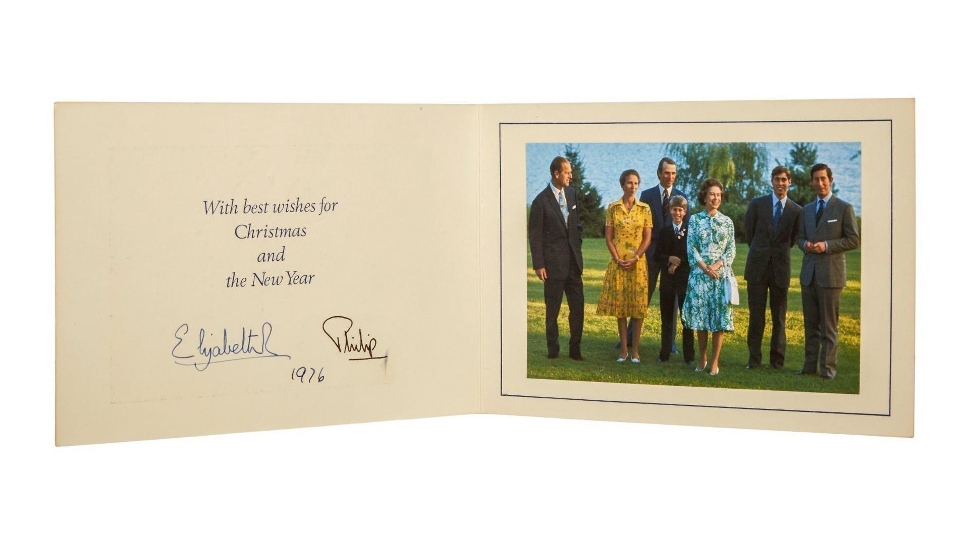 Queen Elizabeth II | 1976 Signed Christmas Card Queen Elizabeth II 1976 Signed Christmas Card