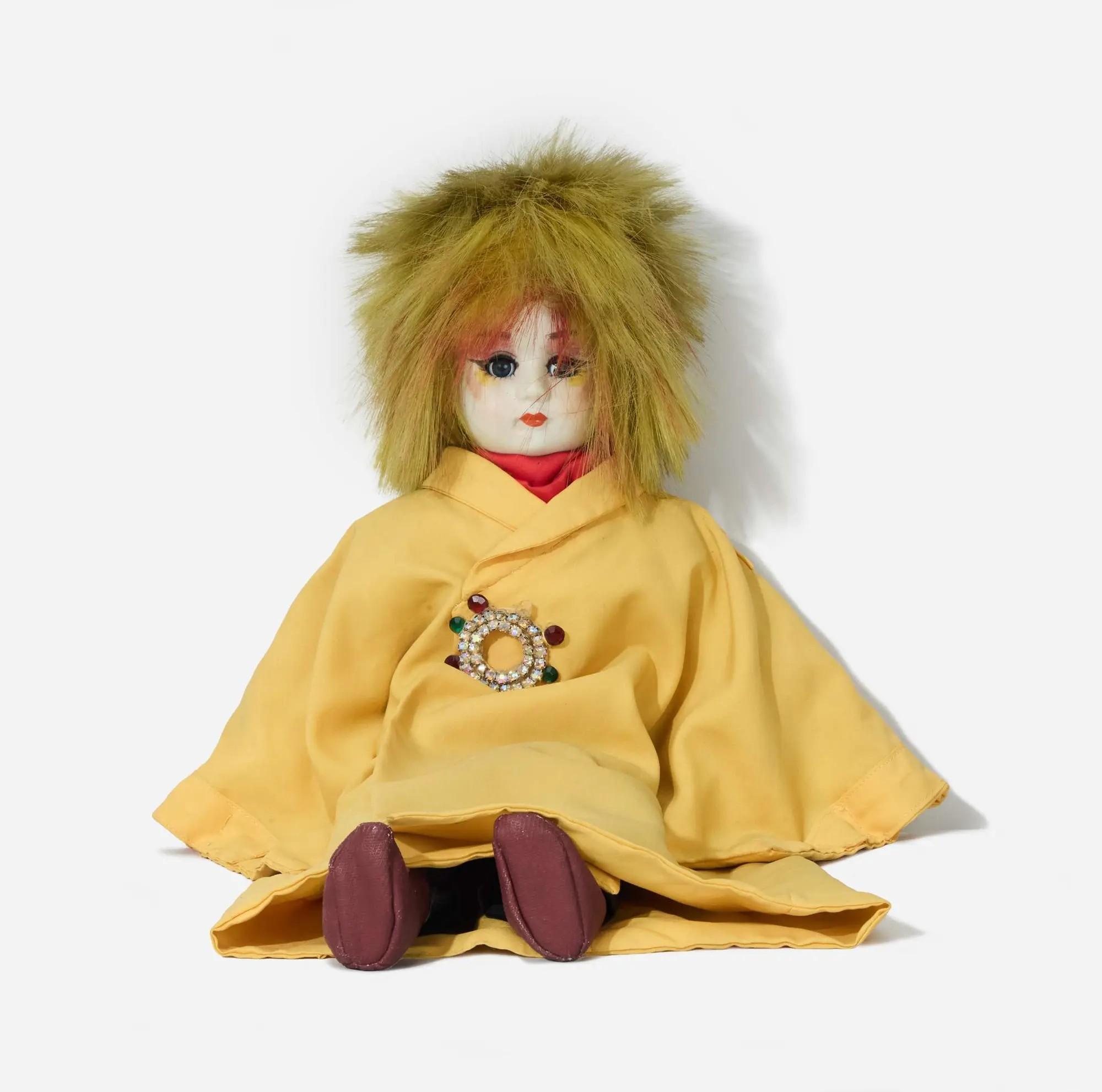 Lot #53  Boy George 1984 Boy George Porcelain Yellow Doll (With Image)