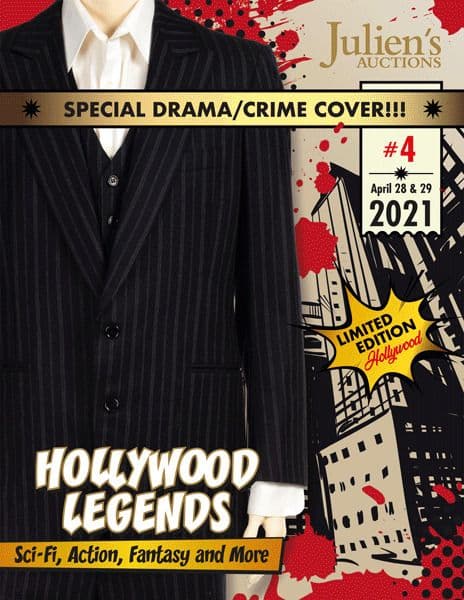 A poster for Julien's Auctions Hollywood Legends: Sci-Fi, Action, Fantasy and More