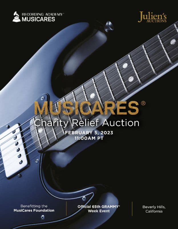 a catalogue for the Julien's Auctions Music Cares charity relief auction