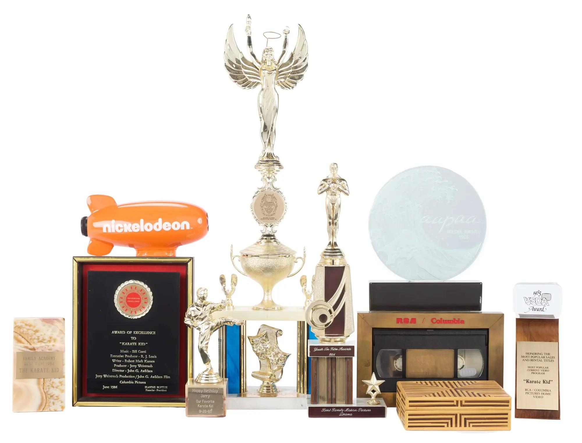 Lot #84  Jerry Weintraub “The Karate Kid” Franchise Awards Group