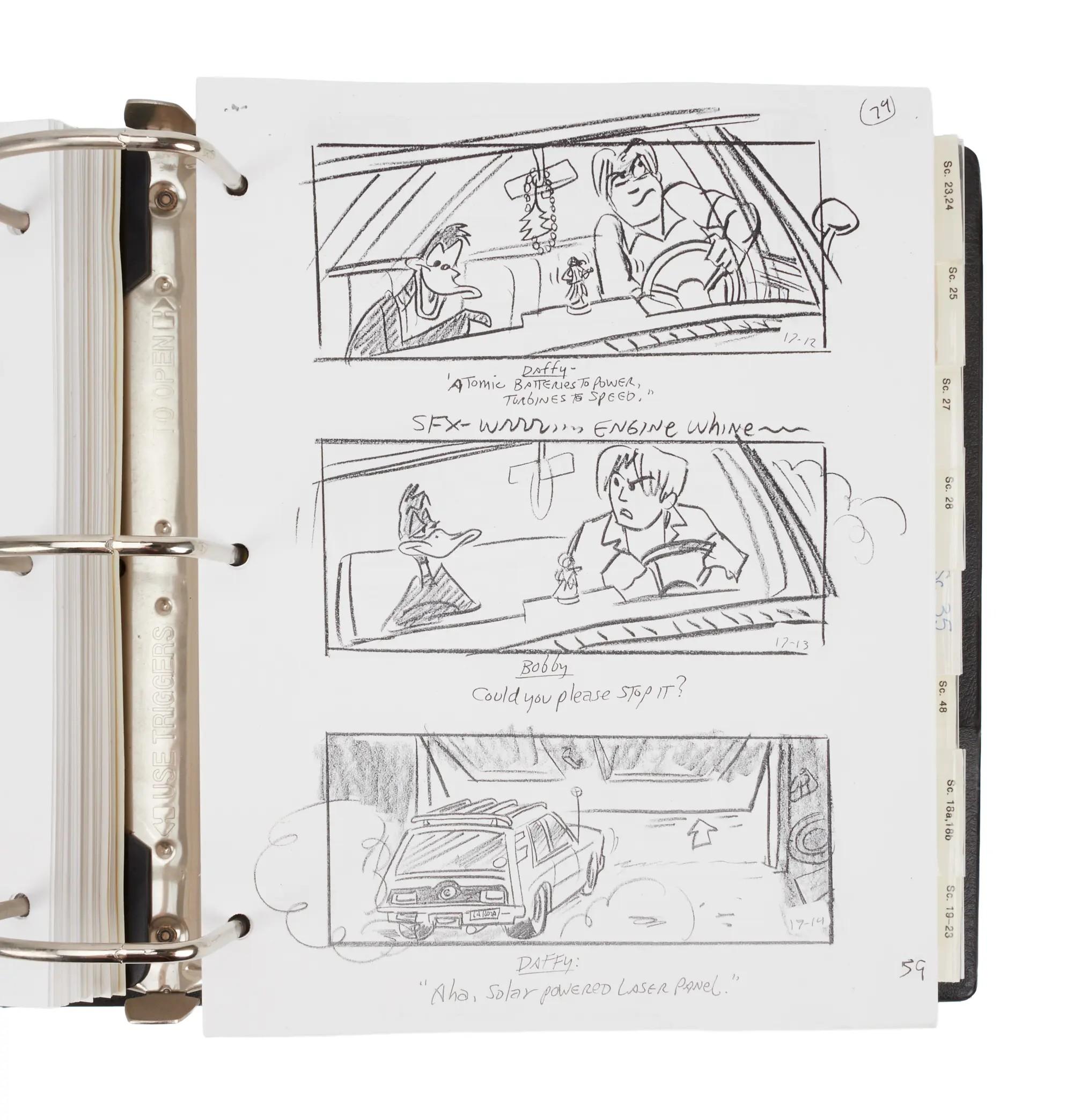Looney Tunes Back in Action Storyboard Copy Binder