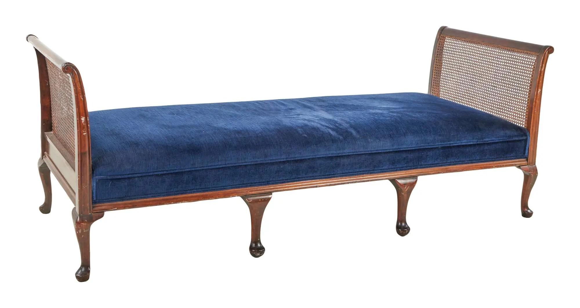 Lot #349  Anna Strasberg Vintage Queen Anne Style Recamier Daybed