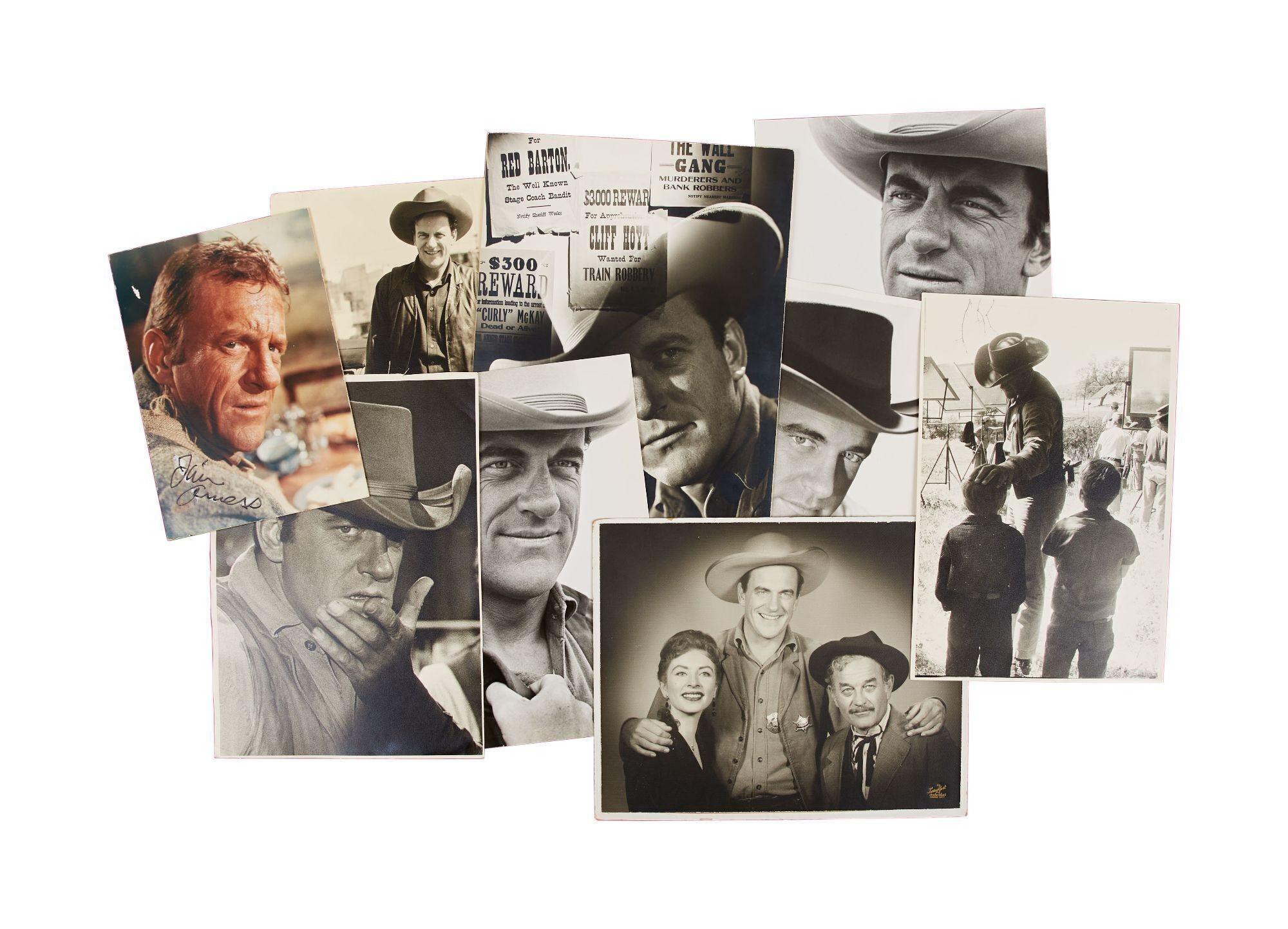 a collection of black and white photos of cowboys on a white background .