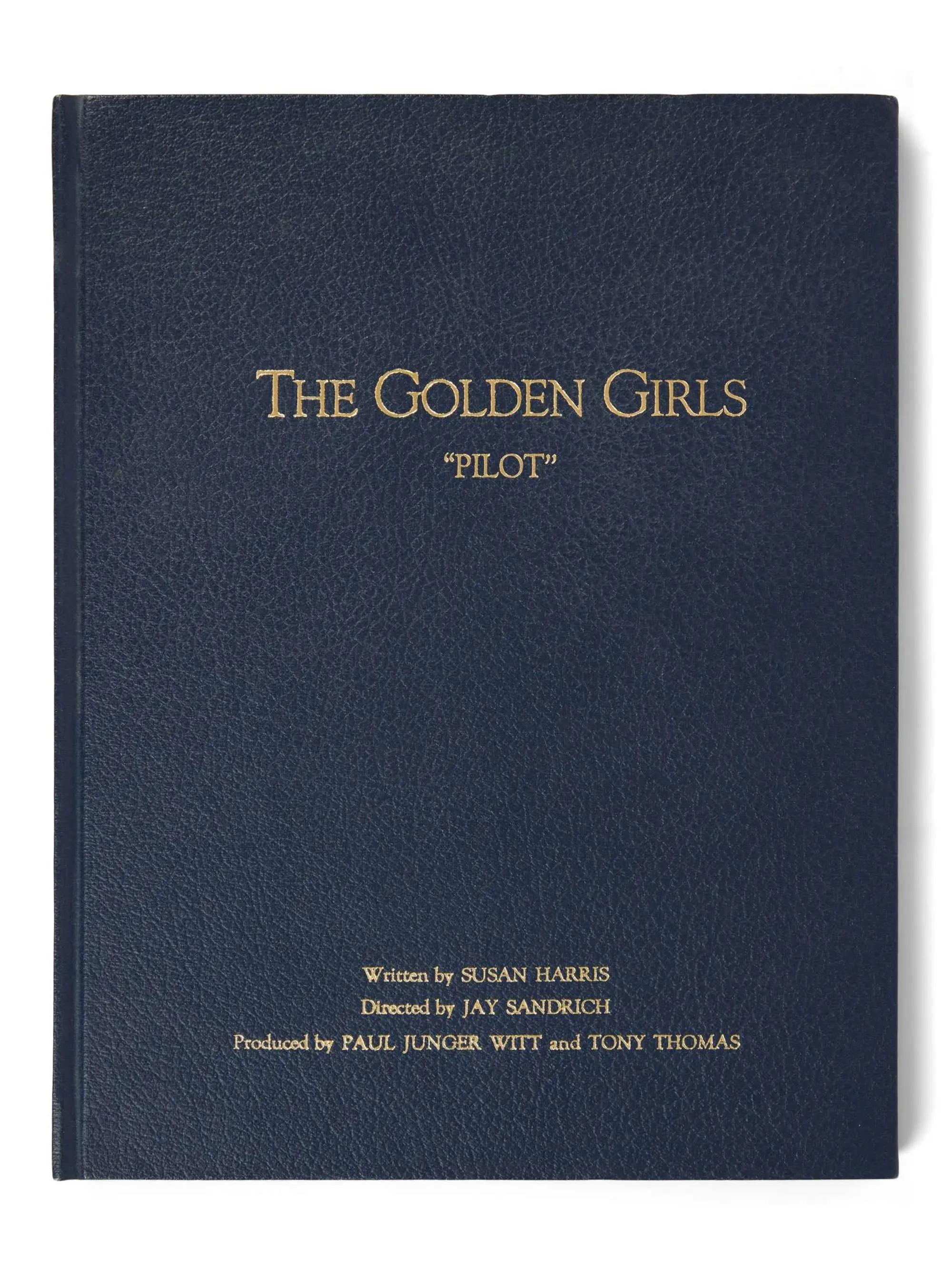 Lot #4  The Golden Girls Cast-Signed Leatherbound Pilot Script