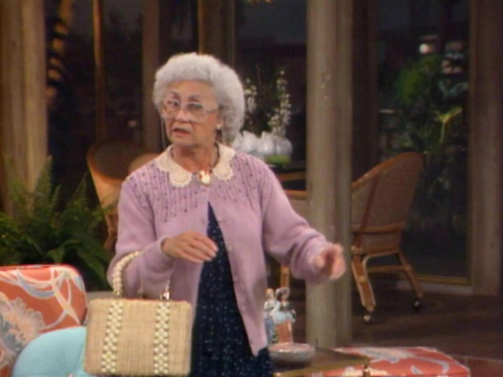 Lot #1  The Golden Girls Estelle Getty “Sophia Petrillo” Handbag Used Throughout Series with Photos