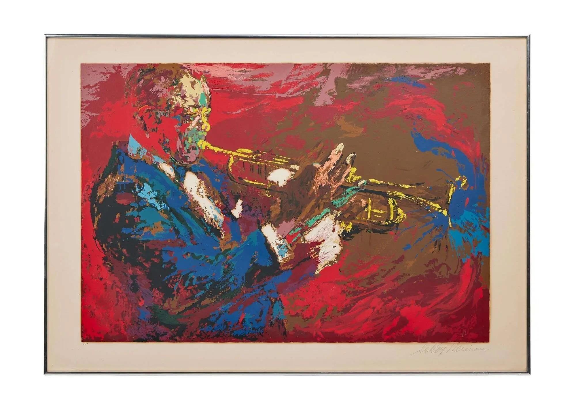 Friars Club | LeRoy Neiman Louis Armstrong Print Friars Club LeRoy Neiman Louis Armstrong Print