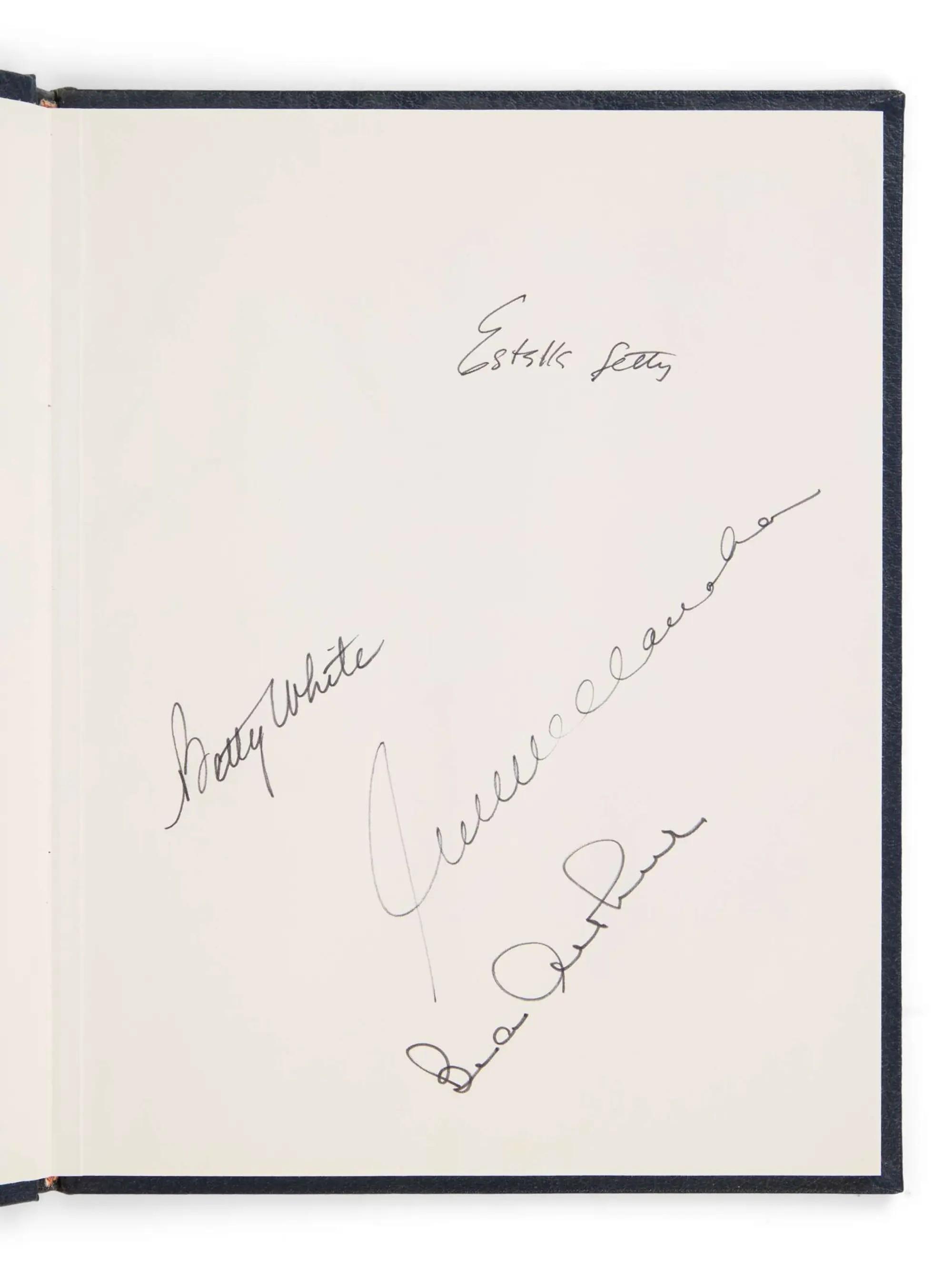 Lot #4  The Golden Girls Cast-Signed Leatherbound Pilot Script