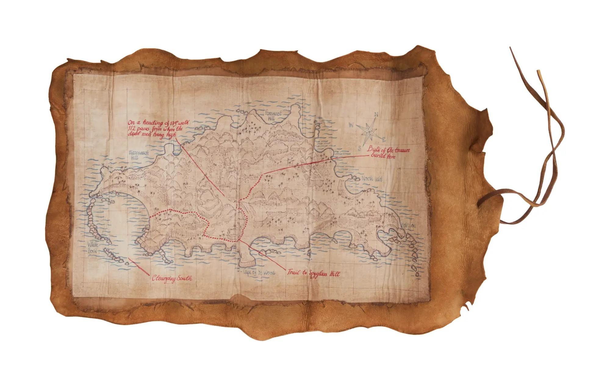 Muppet Treasure Island | Hero Treasure Map Prop Muppet Treasure Island Hero Treasure Map Prop