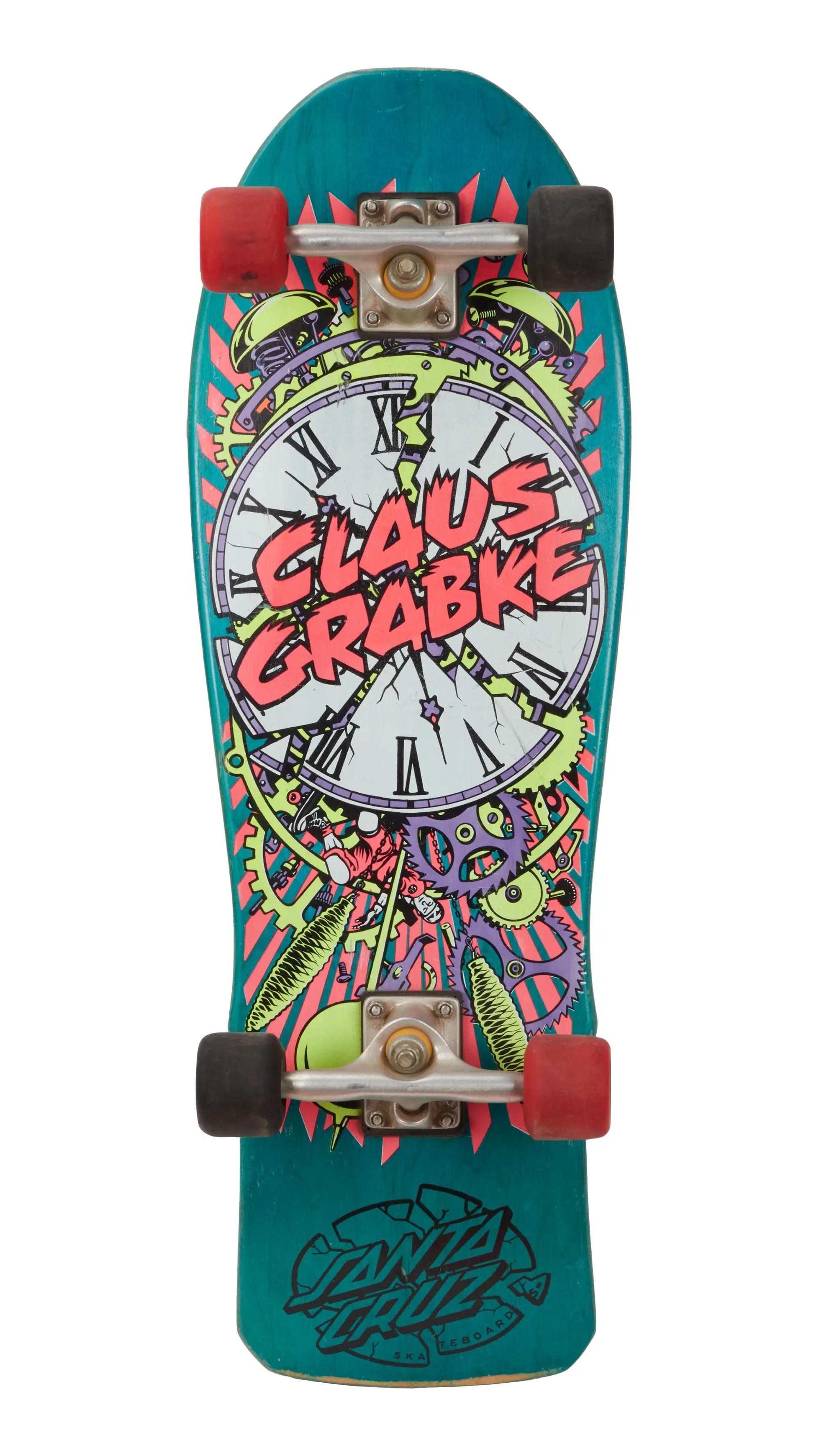 Lot #117  Santa Cruz Claus Grabke "Exploding Clock" Skateboard