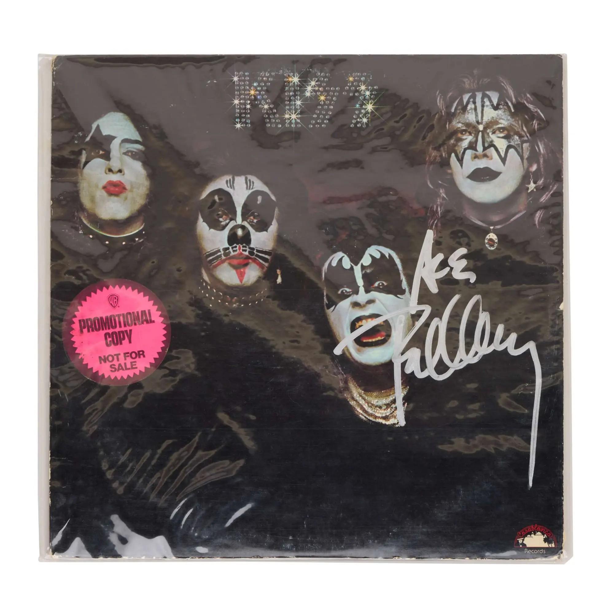 Lot #487. KISS | Ace Frehley Signed 1974 Promotional Copy Self-Titled Record Album Lot #487 KISS Ace Frehley Signed 1974 Promotional Copy Self-Titled Record Album