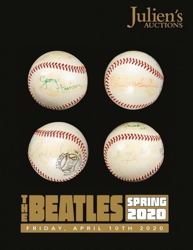 A poster for Julien's Auction sale of The Beatles 