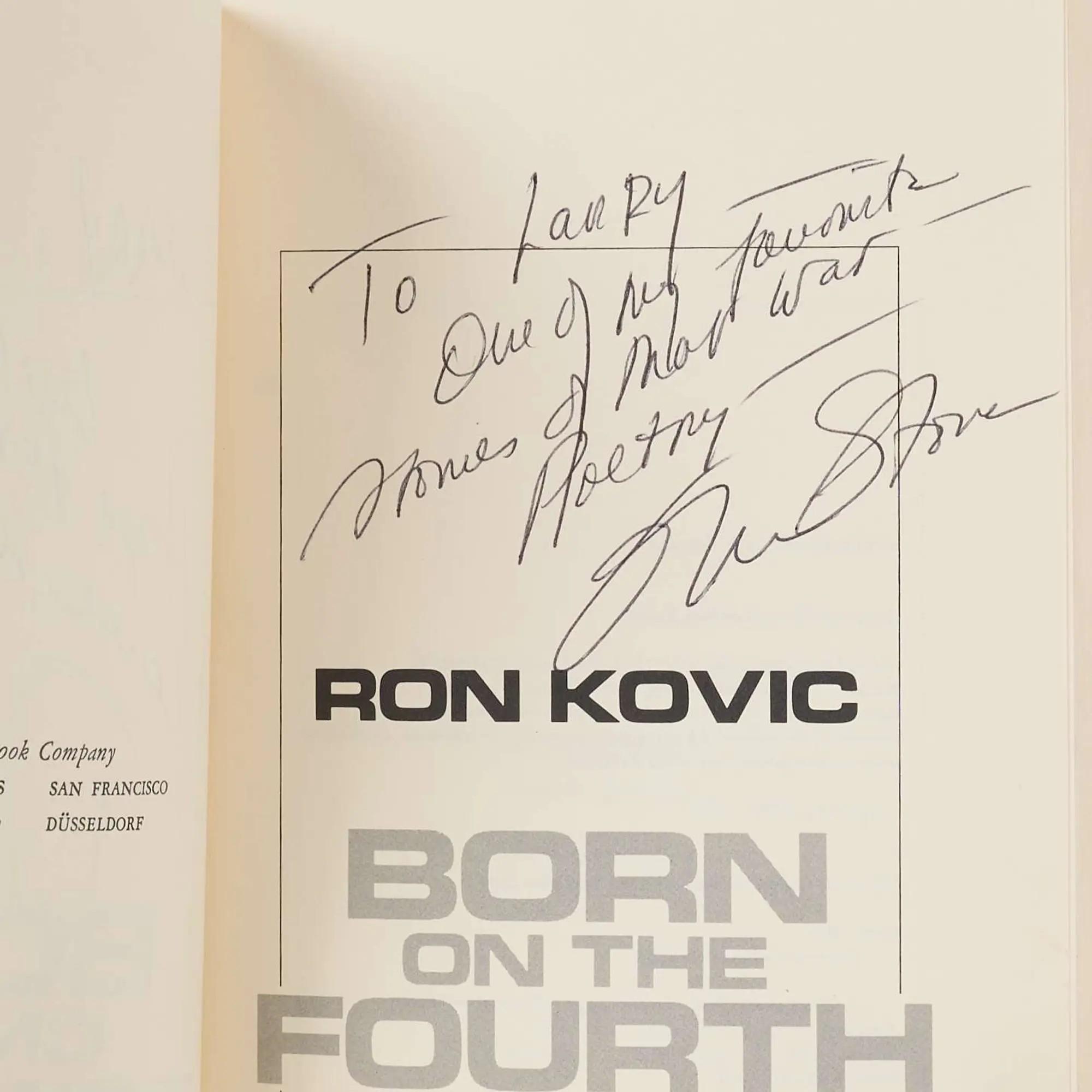 Lot #294  Born on the Fourth of July First Edition Signed by Tom Cruise, Oliver Stone, Ron Kovic