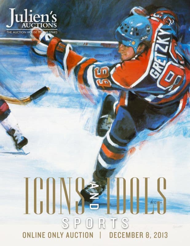 A poster for Julien's Auctions Sports Online 2013